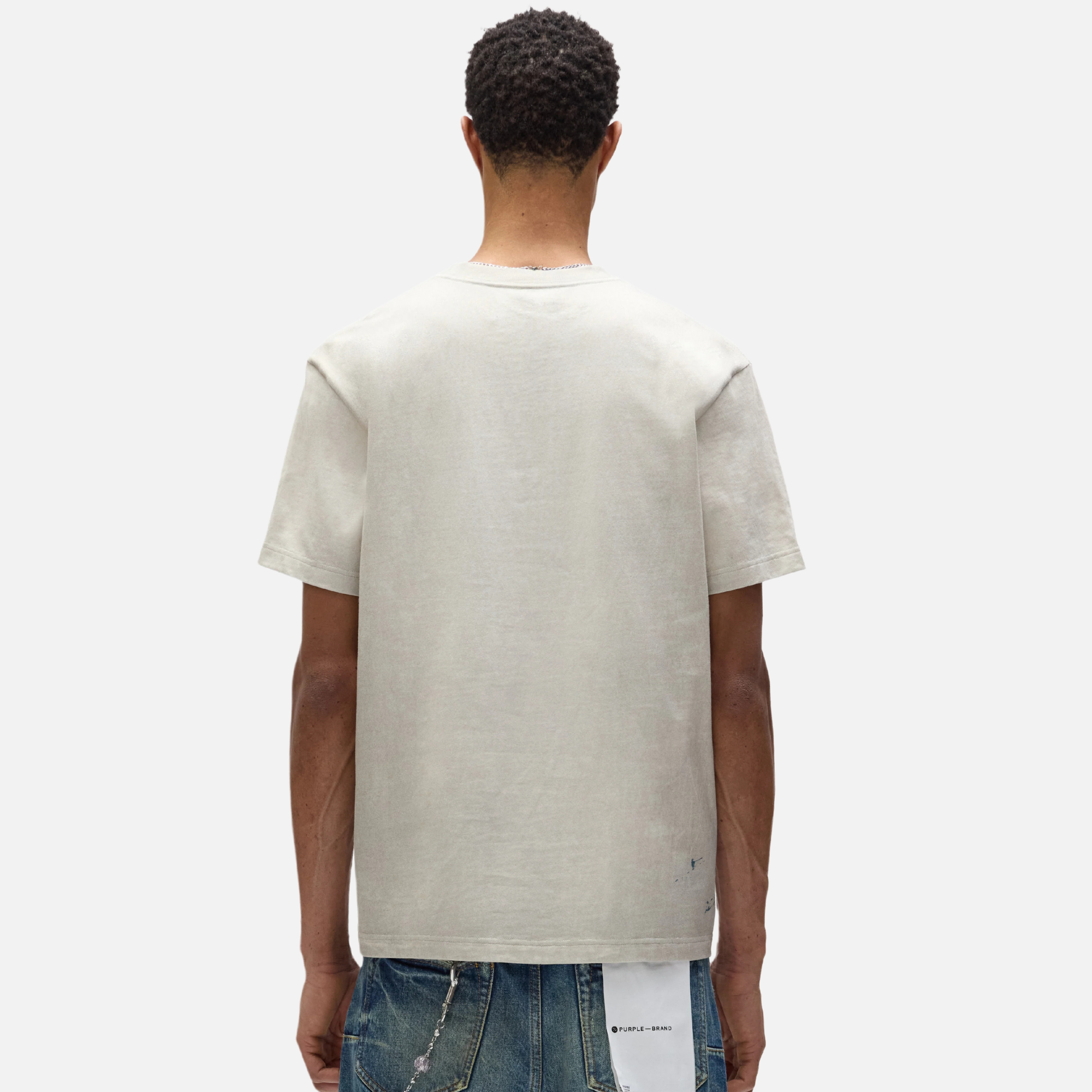 Purple Brand Khaki Wordmark T-Shirt