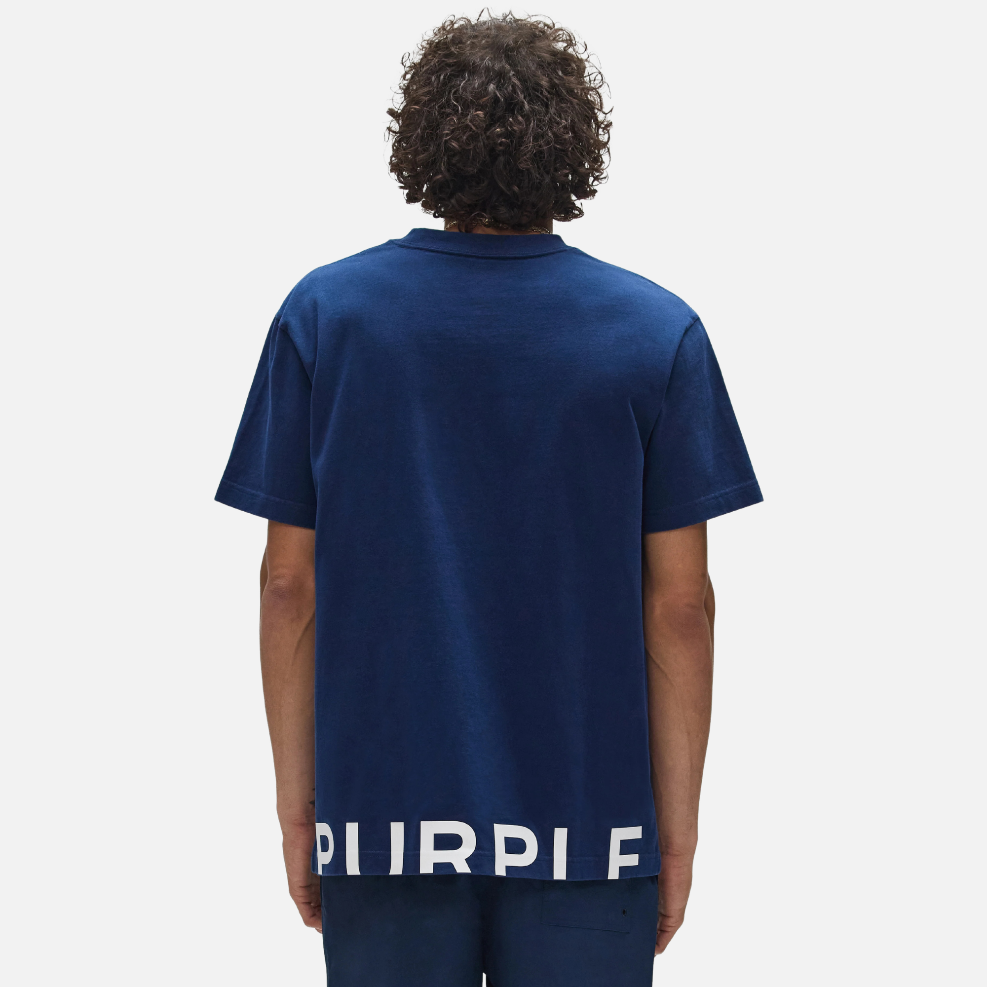 Purple Brand Pageant Blue Wordmark Cut T-Shirt
