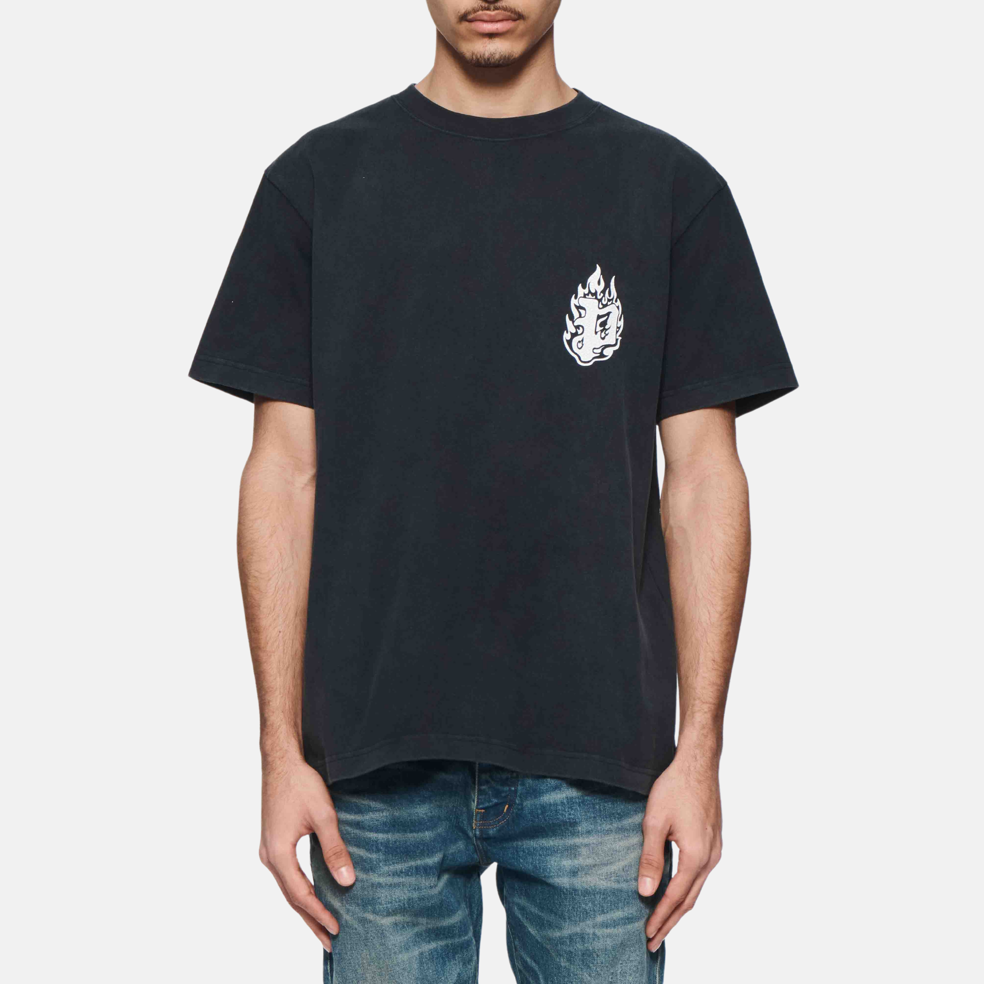 Purple Brand Washed Gothic Flame T-Shirt – Puffer Reds Purple Brand Washed Gothic Flame T-Shirt – Puffer Reds