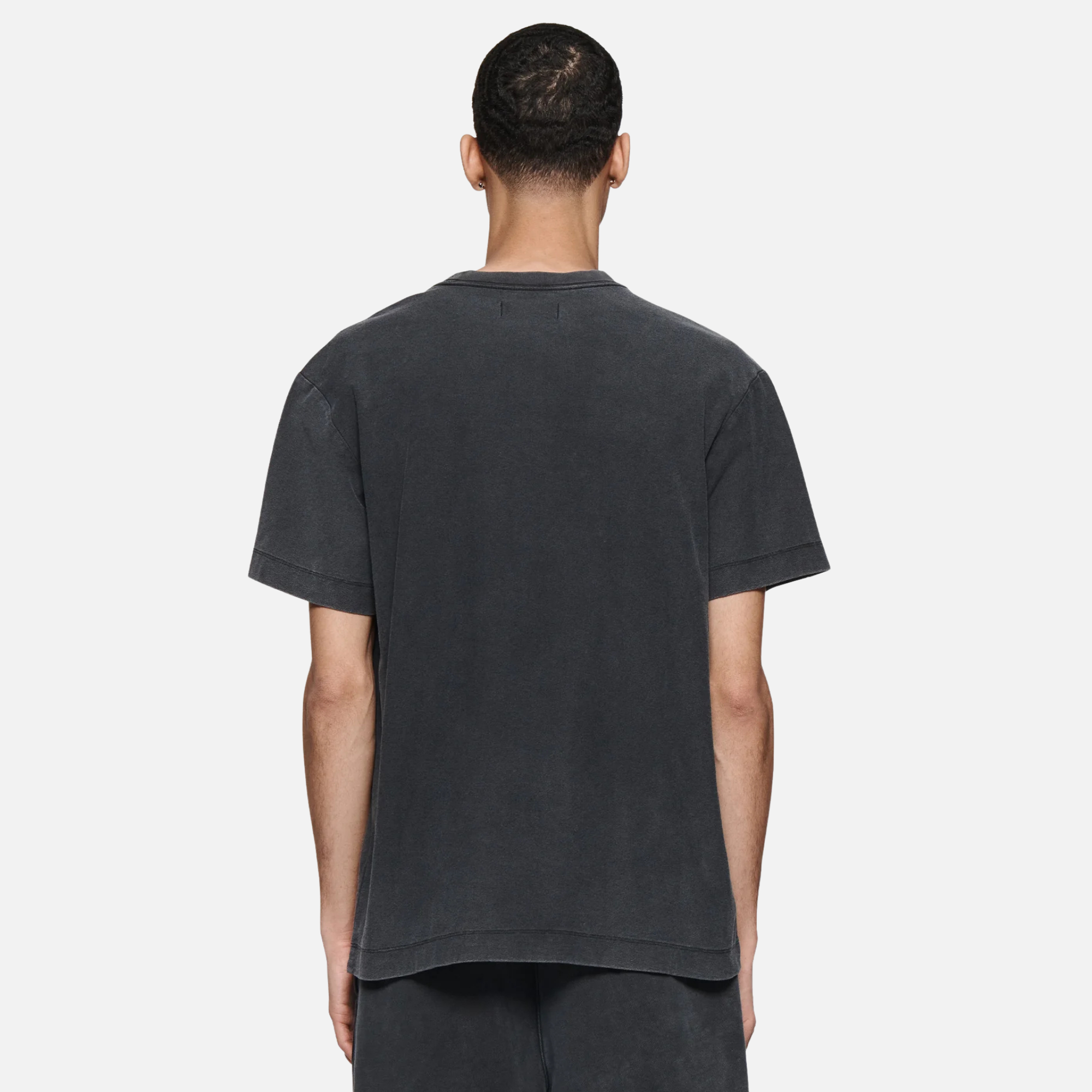 Purple Brand Black Basic Oversized T-Shirt