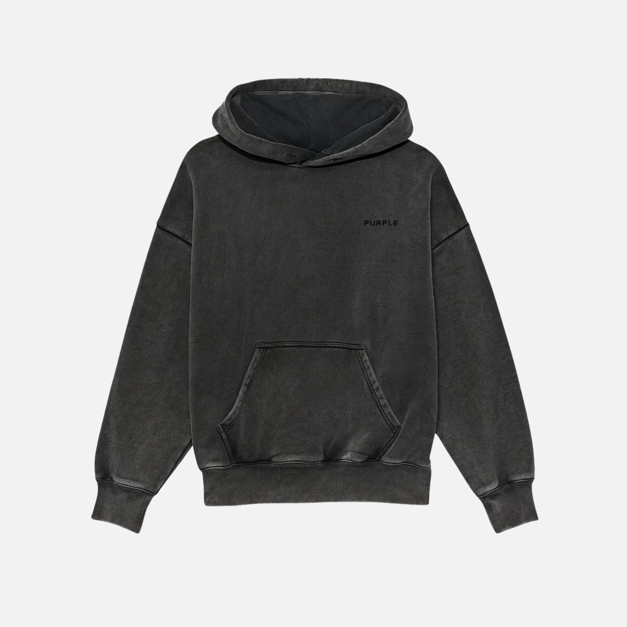 Purple Brand Washed Black Basic Hoodie