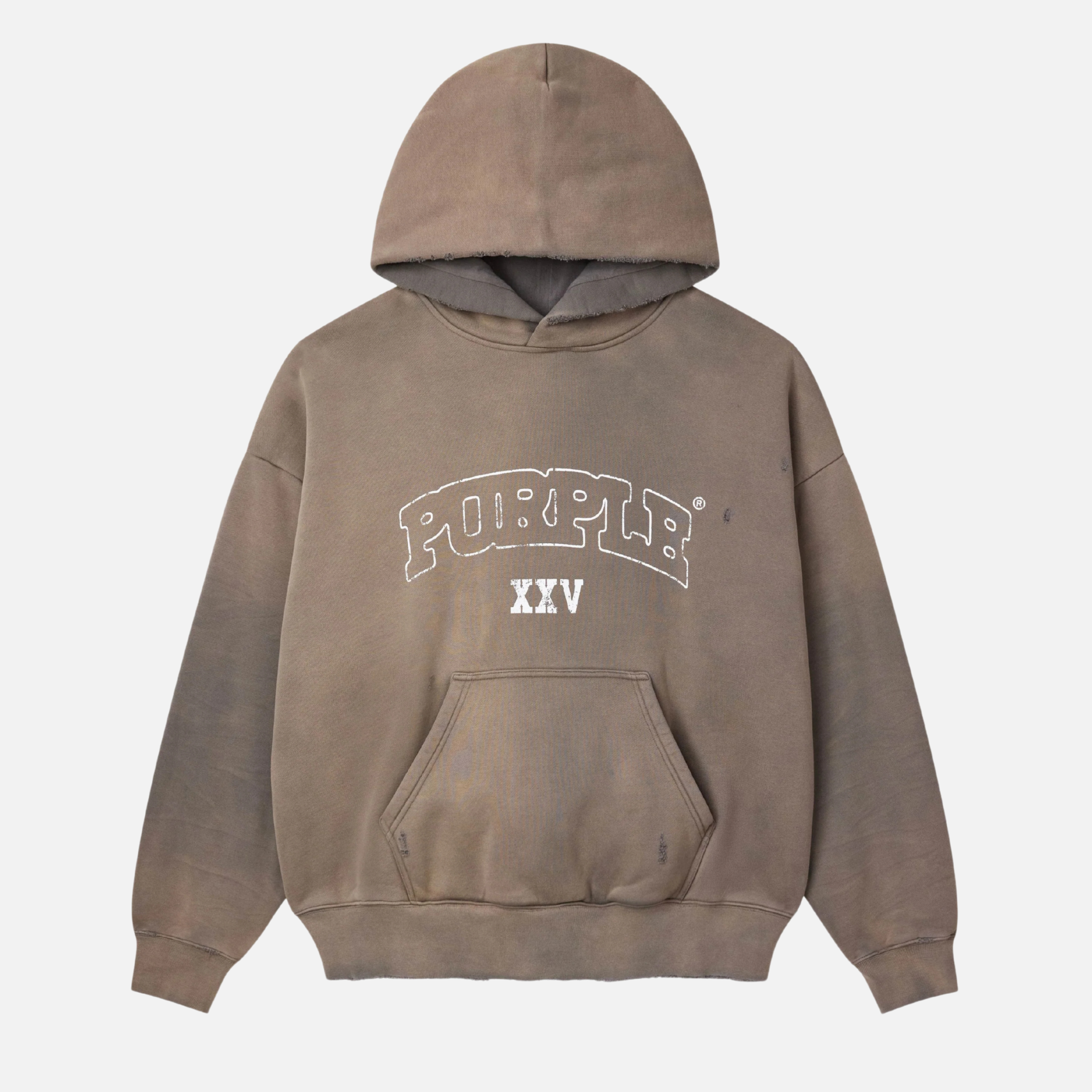 Purple Brand Gray Slab Outline Hoodie