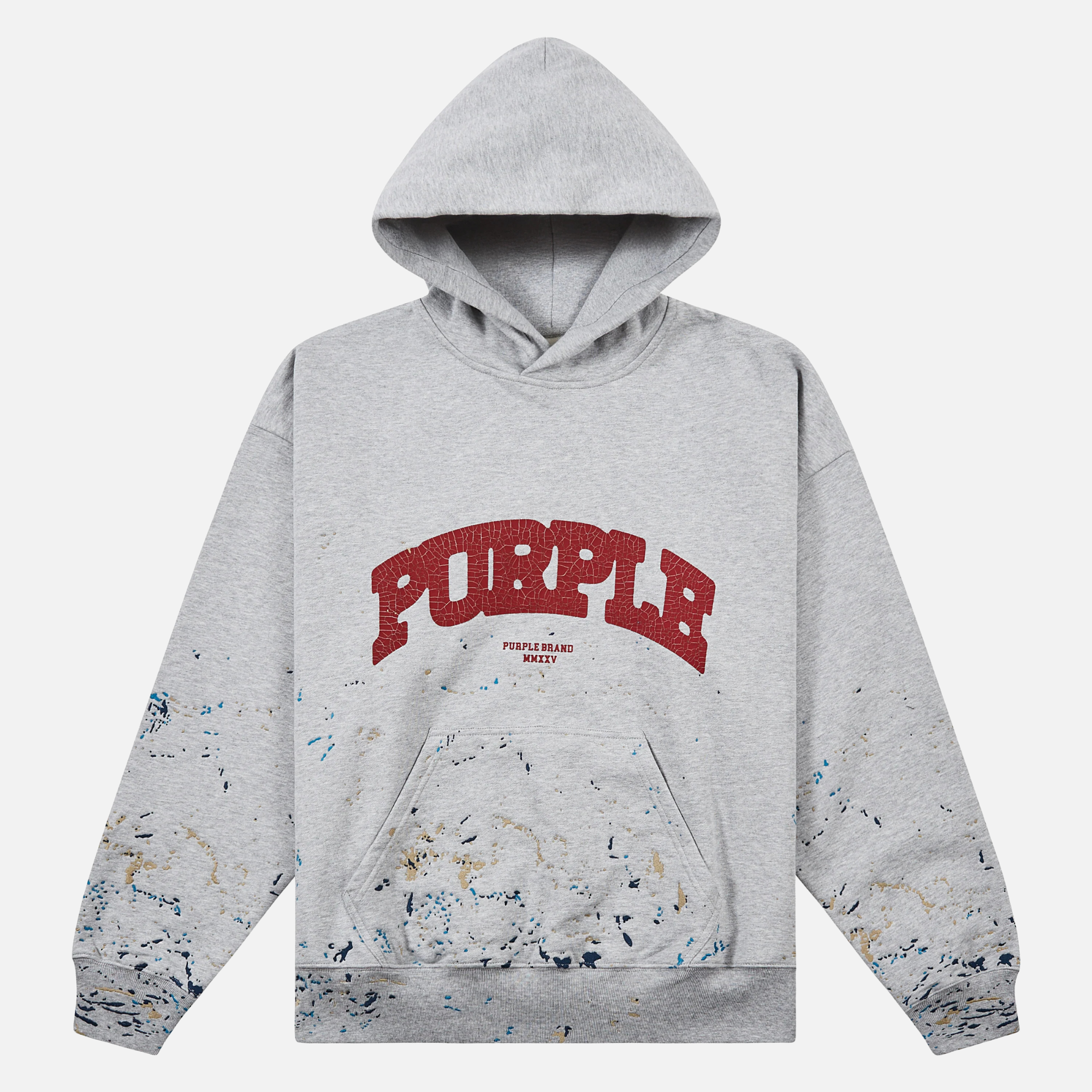 Purple Brand Heather Grey Heavyweight Fleece Hoodie