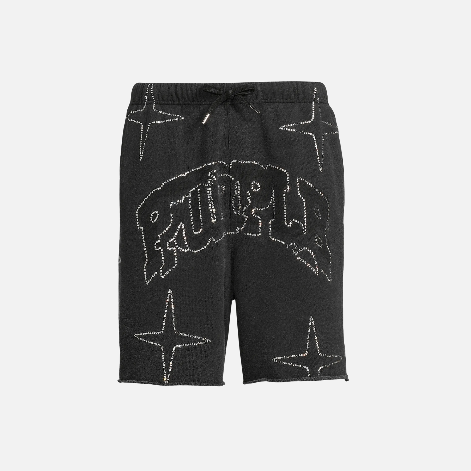 Purple Brand Black Crystal Star Shorts