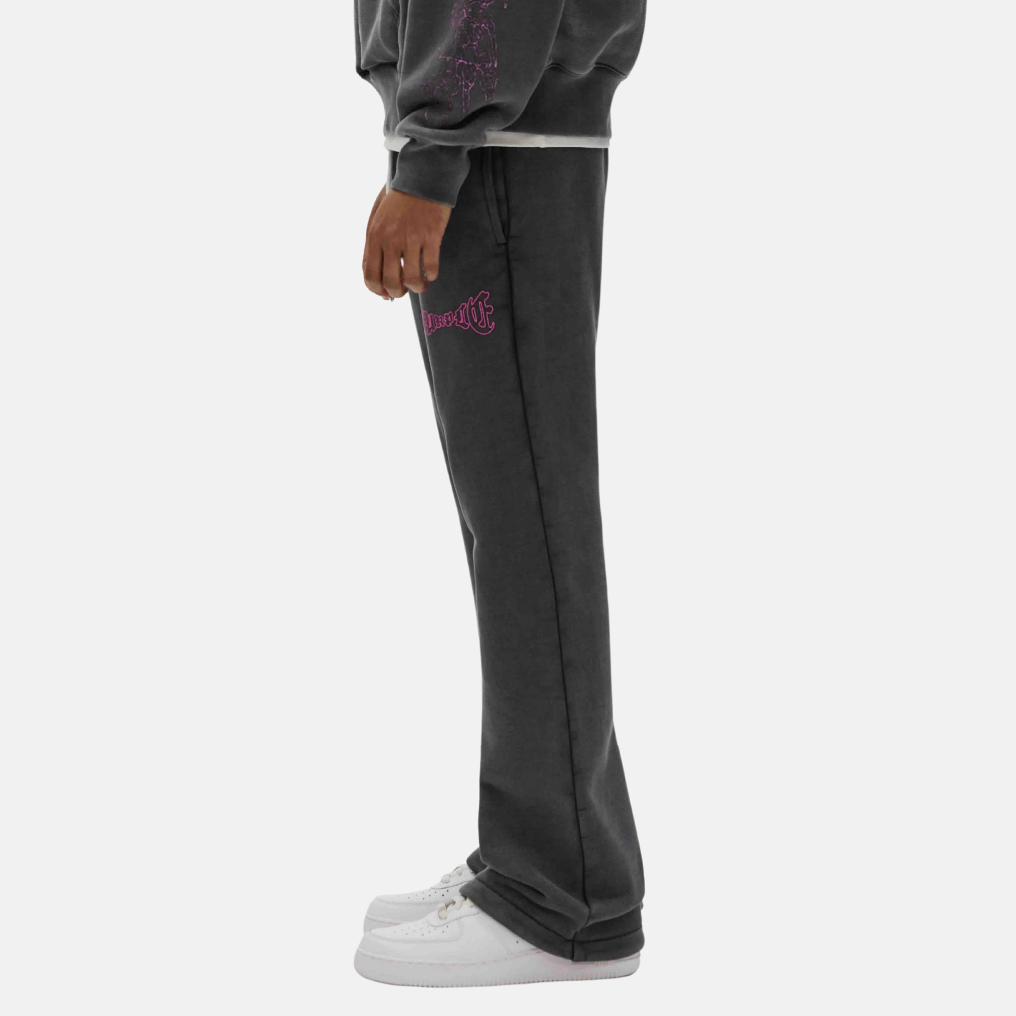 Purple Brand Black Arched Gothic Sweatpants