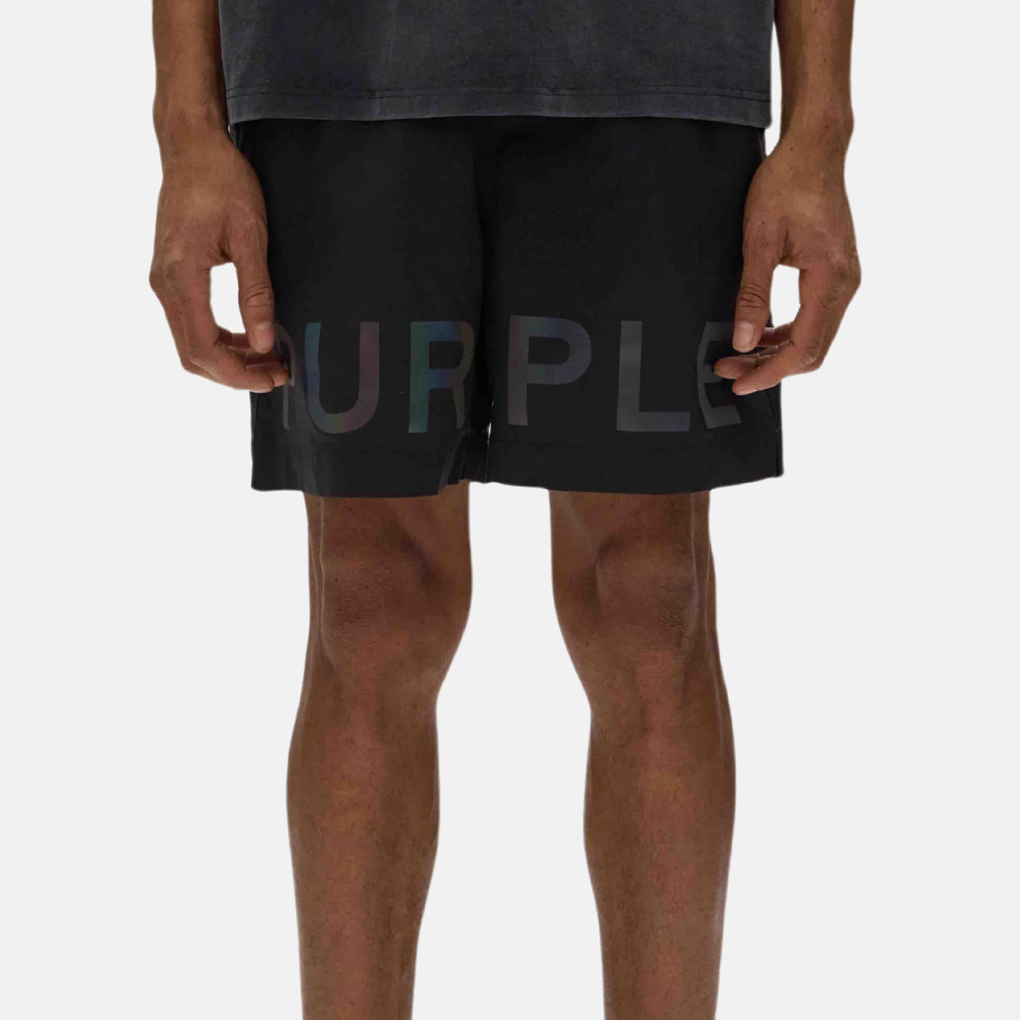 Purple Brand Holographic Swim Shorts