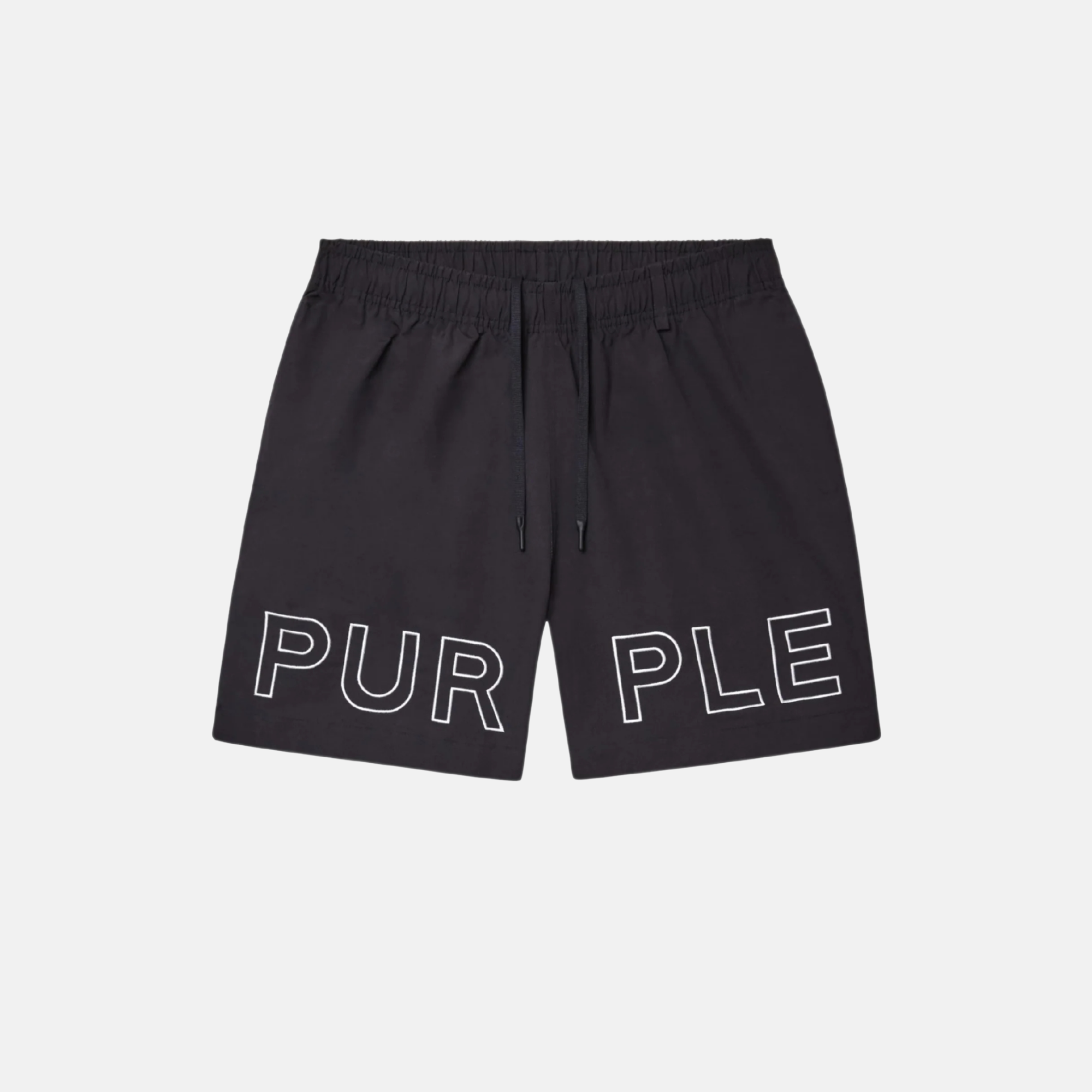 Purple Brand Black Outline Swim Shorts