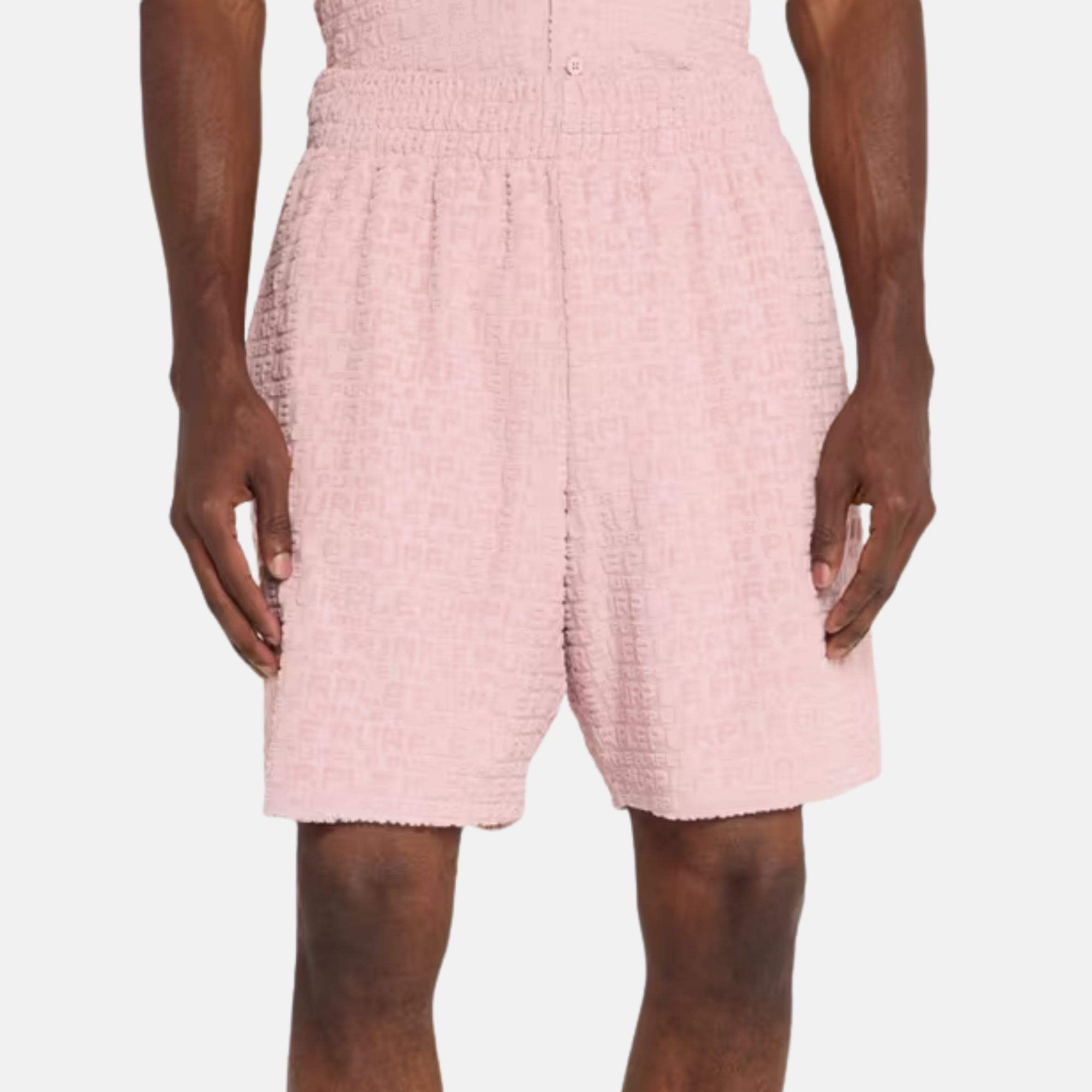 Purple Brand Pink Jacquard Terry Shorts