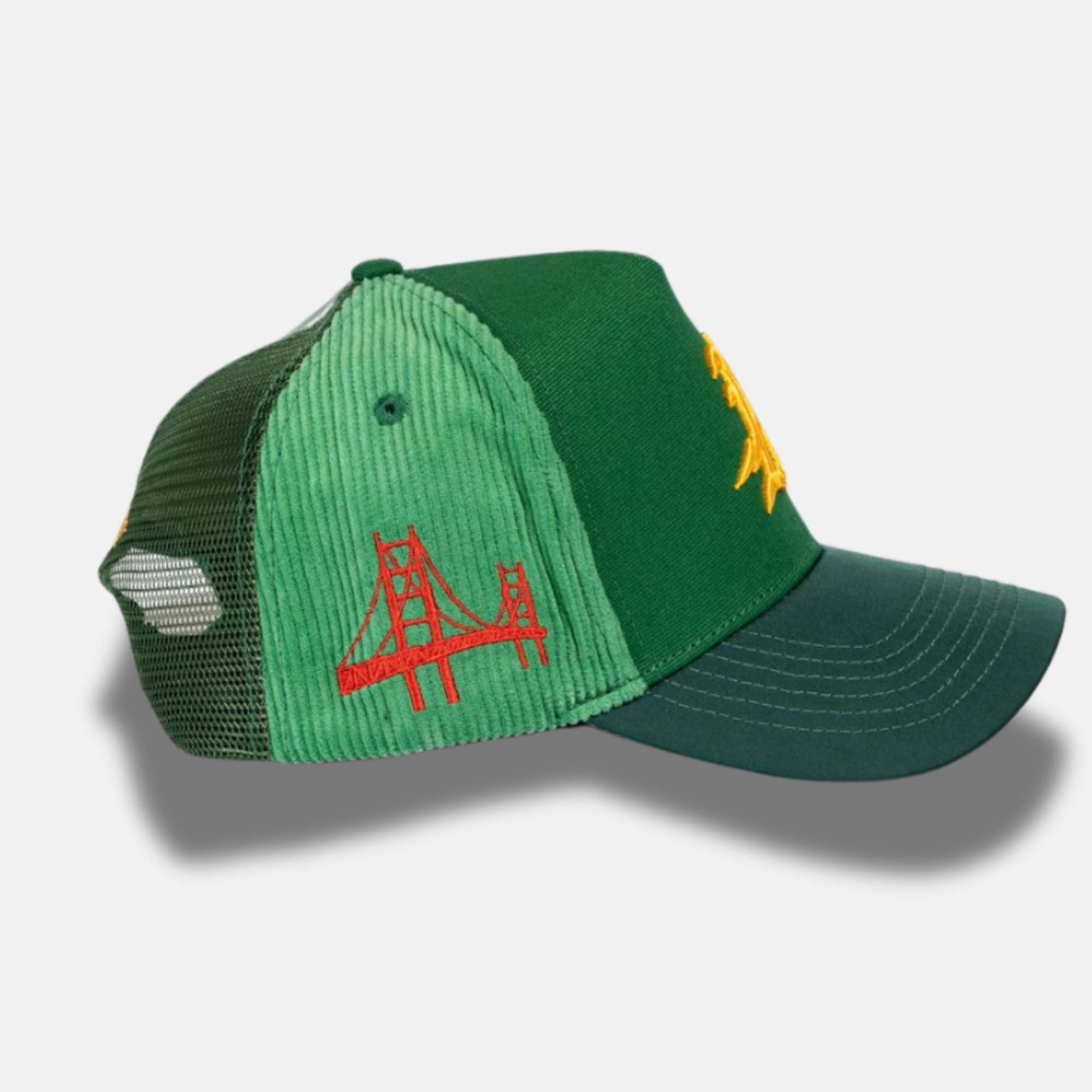 Reference Green Oak A's Multi Panel Snapback Hat