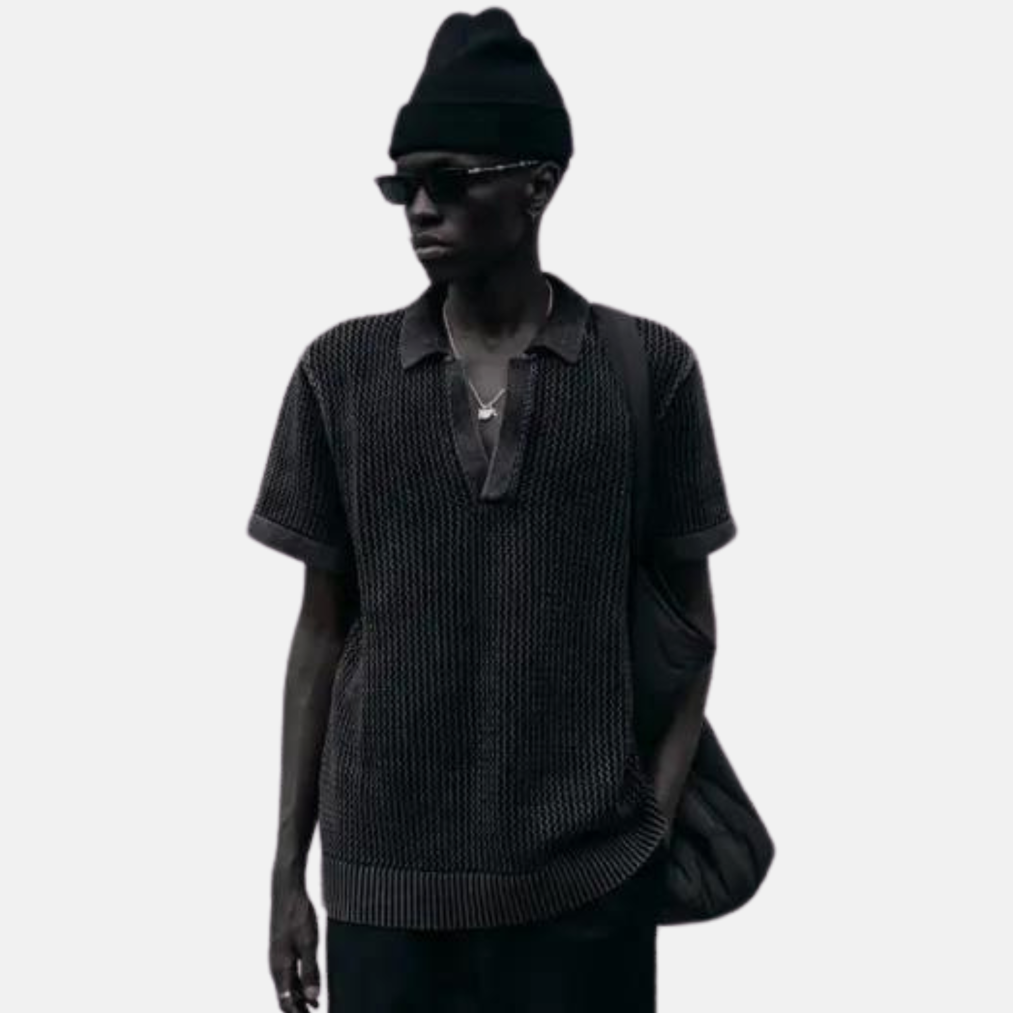 トップス TIGHTBOOTH MYSTERY GAUGE OPEN POLO BLACK トップス トップス TIGHTBOOTH MYSTERY GAUGE OPEN POLO BLACK トップス