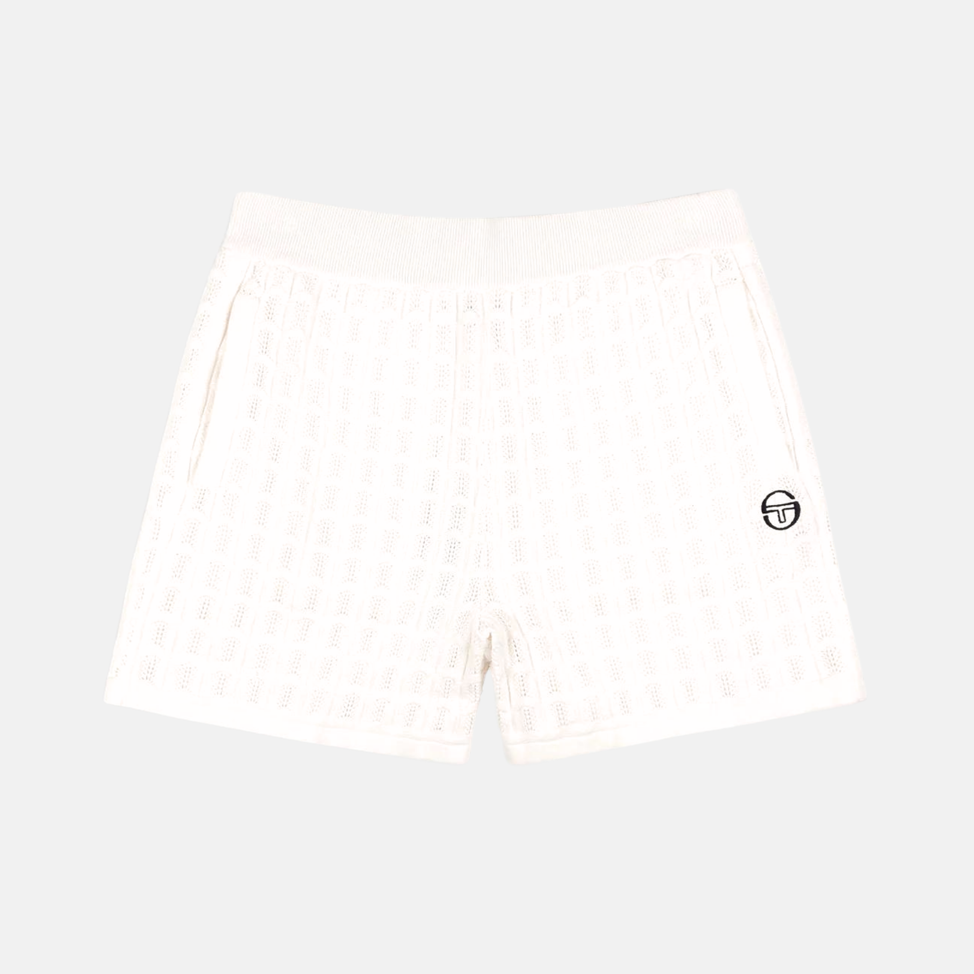 Sergio Tacchini White Ulivo Crochet Shorts