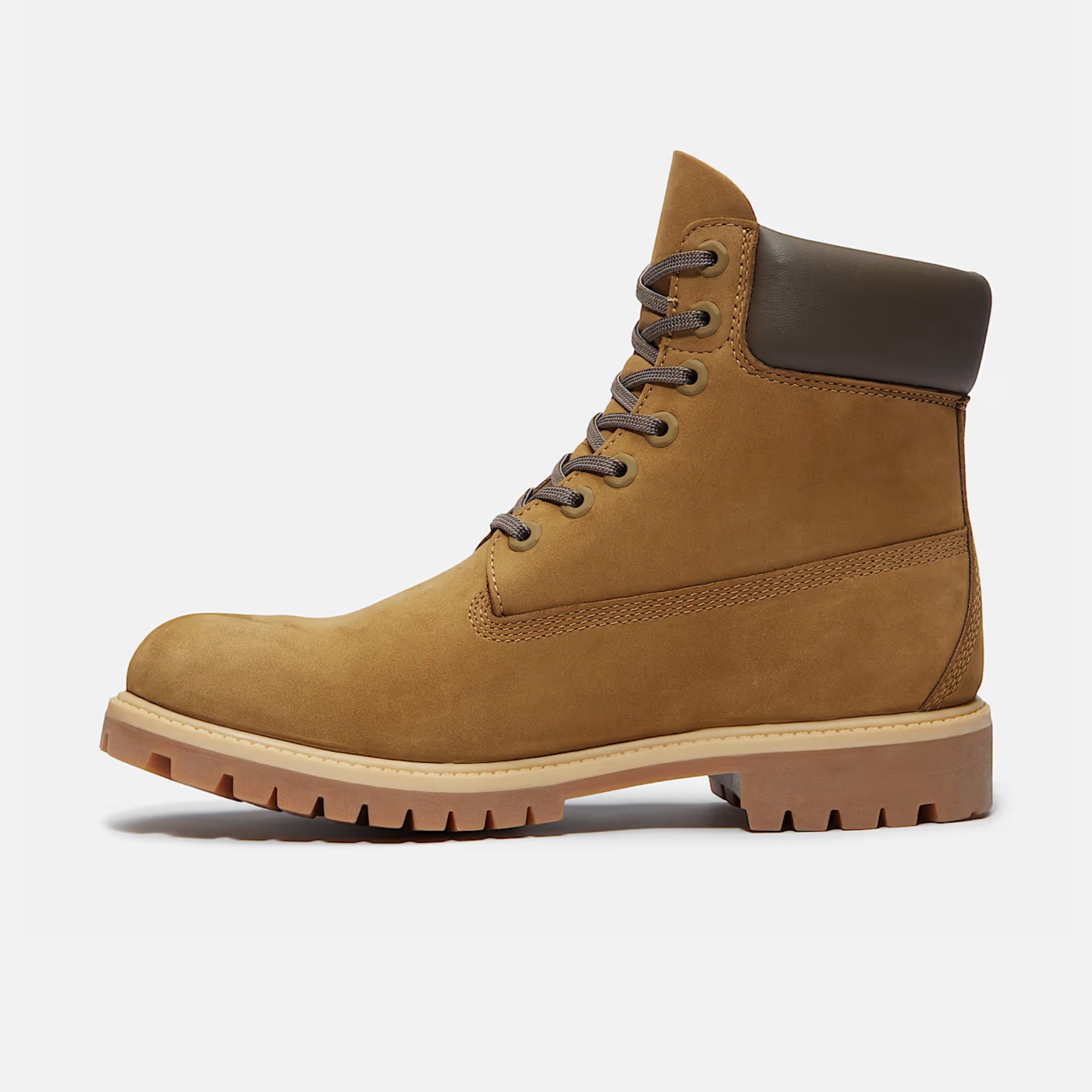 Timberland Premium 6-Inch Olive Dark Brown Nubuck Boots