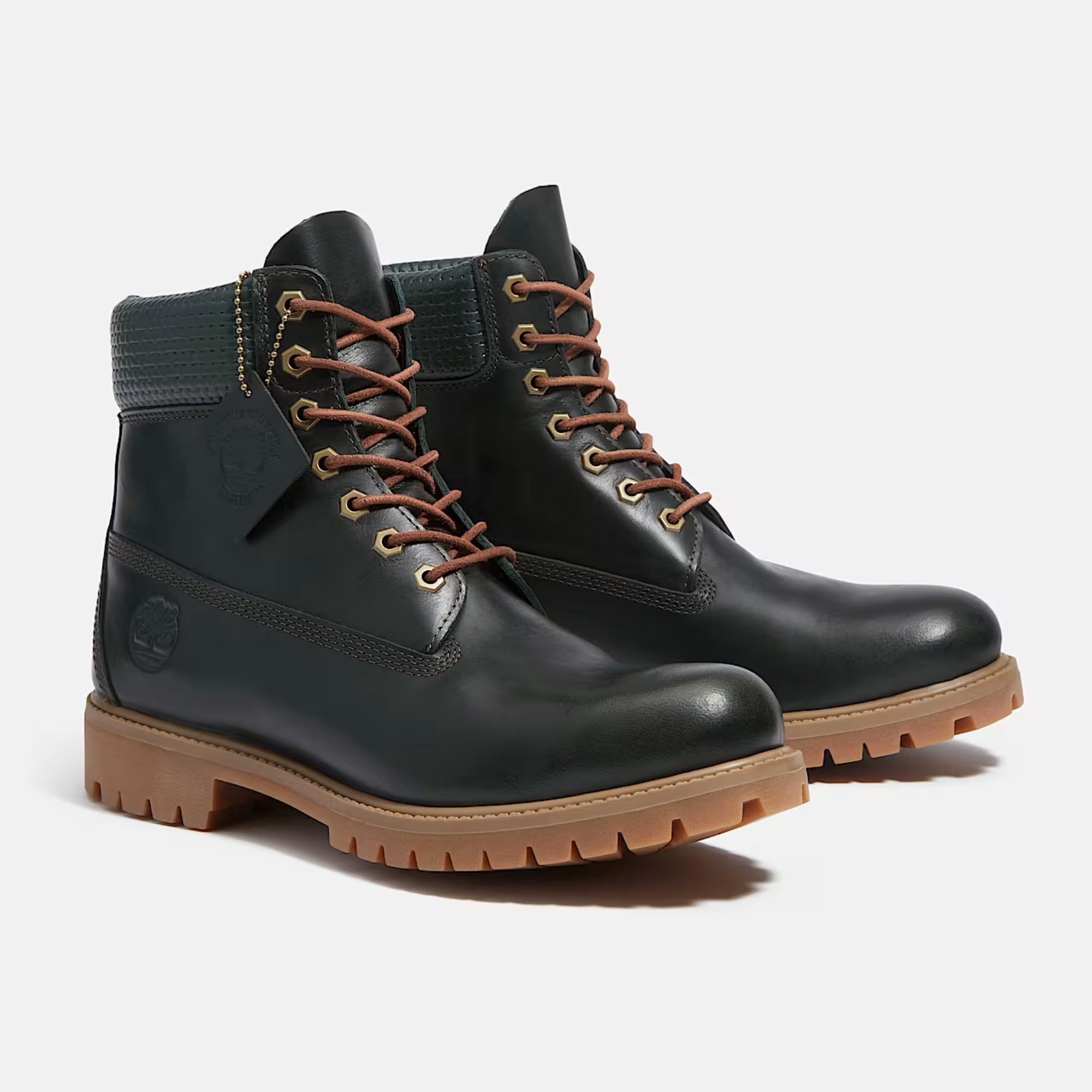 Timberland Premium 6-Inch Dark Green Full Grain Boots