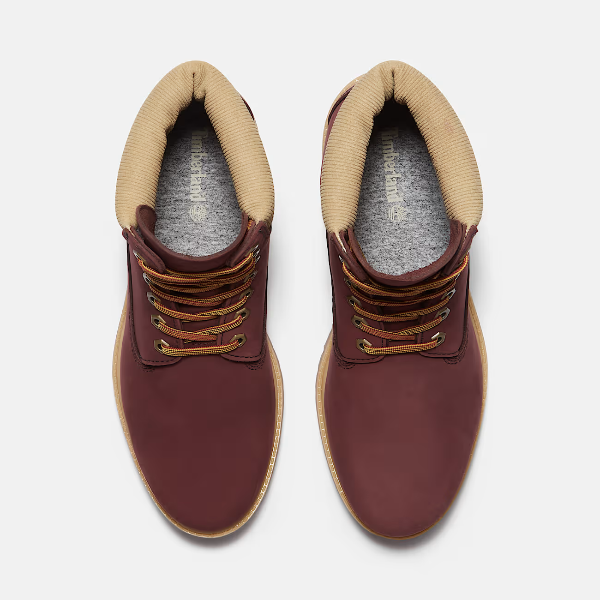 Timberland Premium 6-Inch Waterproof Burgundy Nubuck Boots