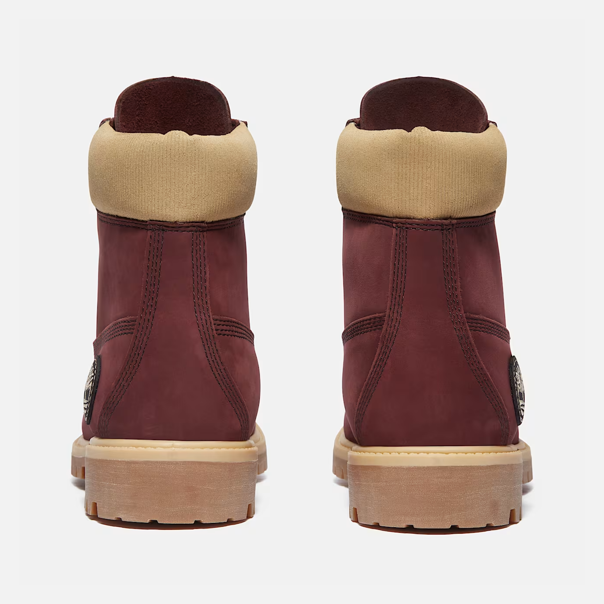 Timberland Premium 6-Inch Waterproof Burgundy Nubuck Boots