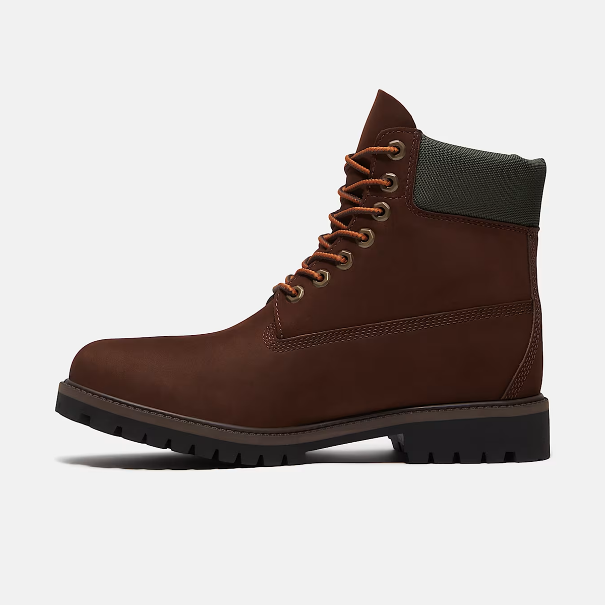 Timberland Heritage 6-Inch Waterproof Dark Brown Nubuck Gold Boots