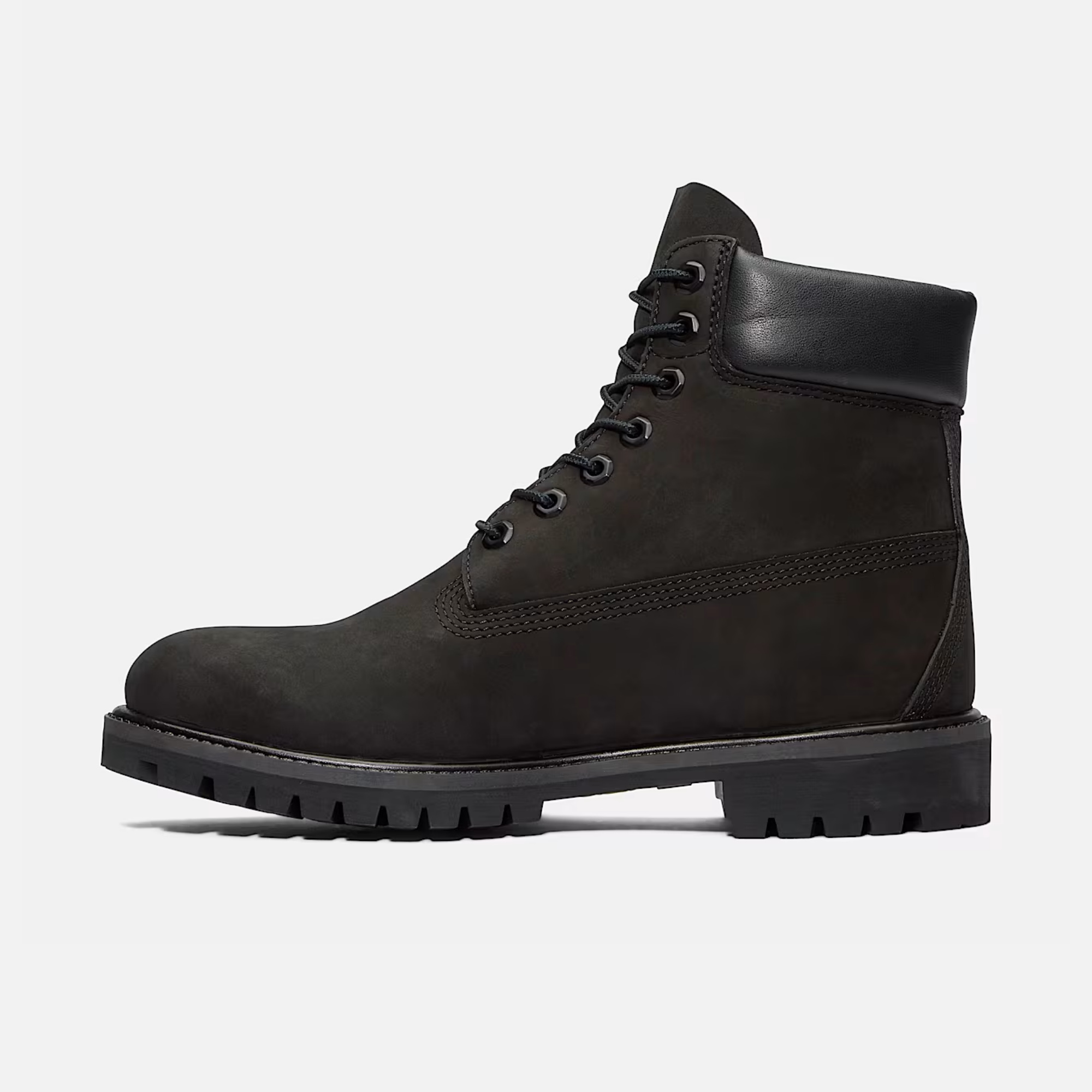 Timberland Premium 6-Inch Waterproof Black Nubuck Boots