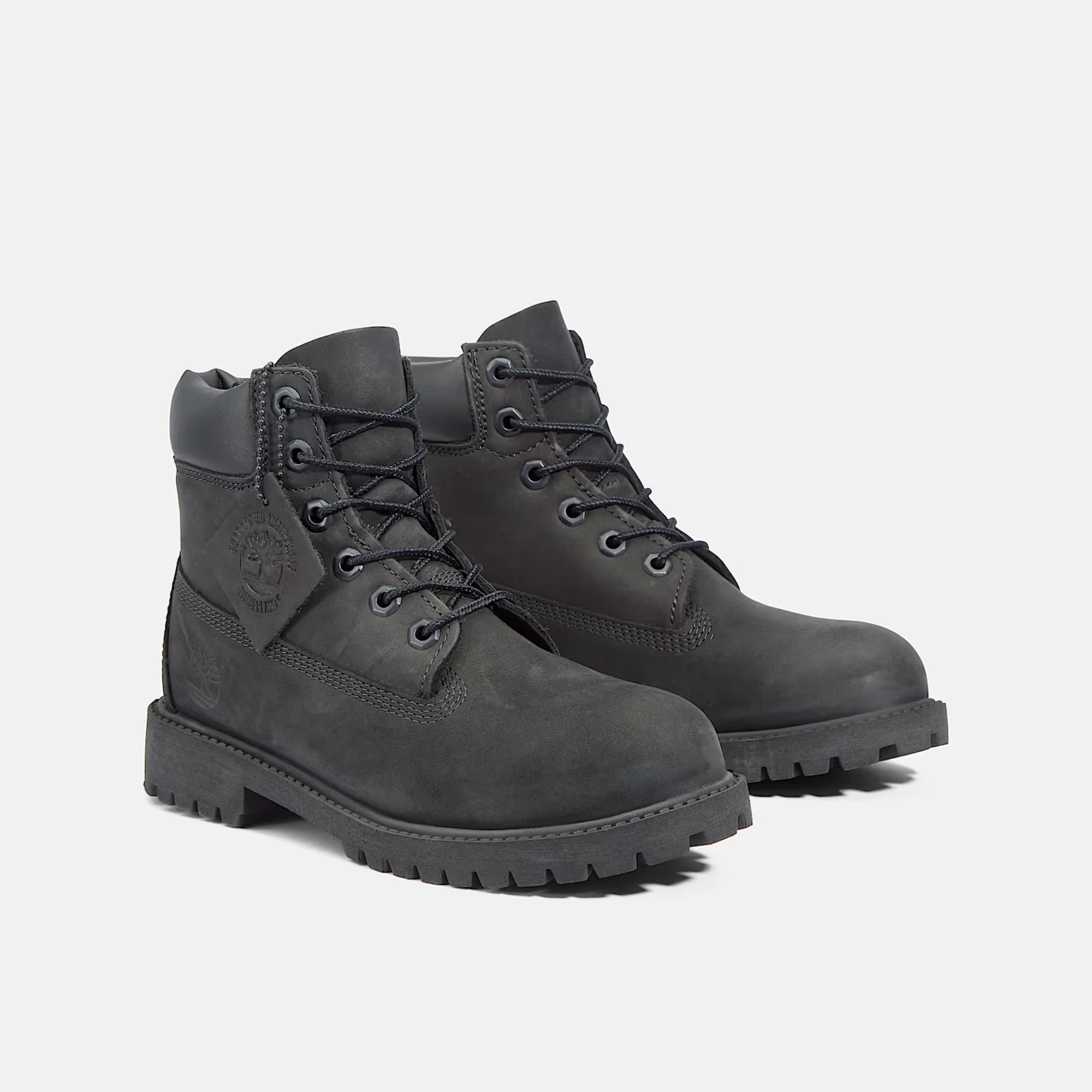 Timberland Big Kids' Premium 6-Inch Black Boots (GS)