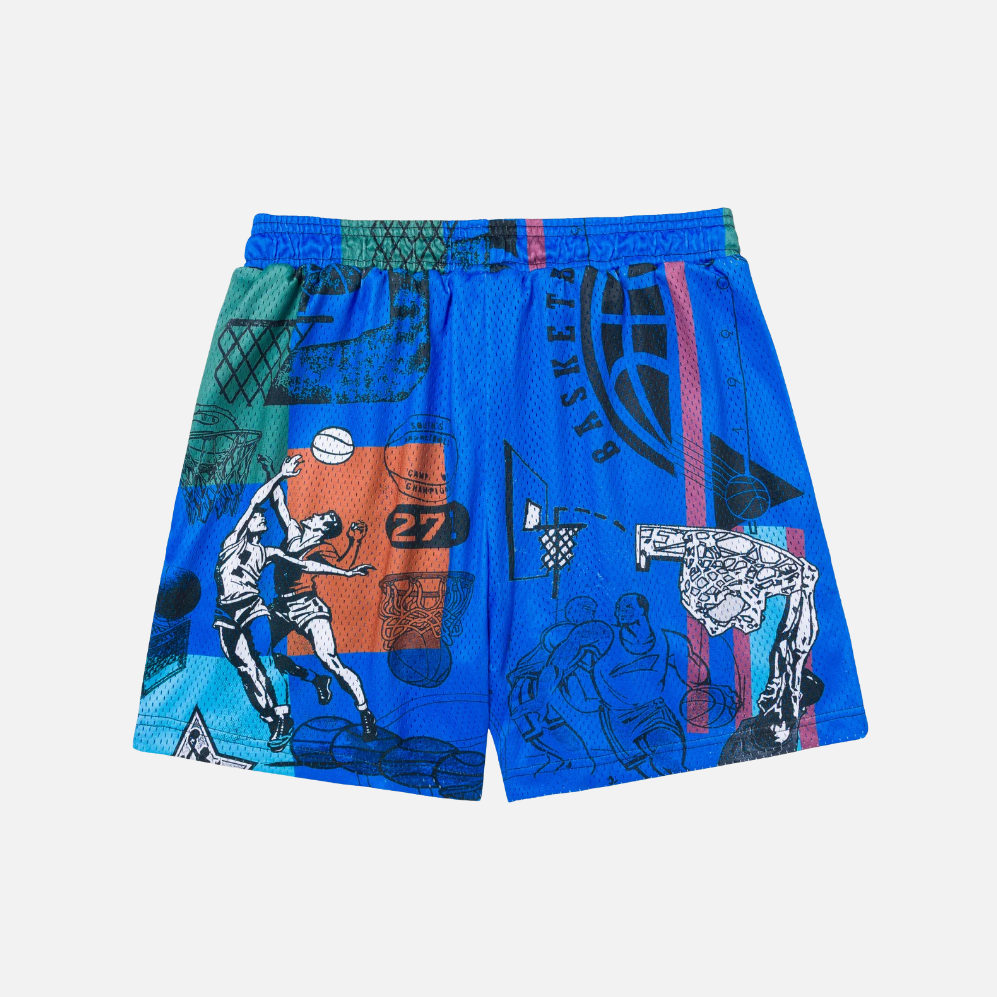 Overtime Blue Vintage Mesh Shorts