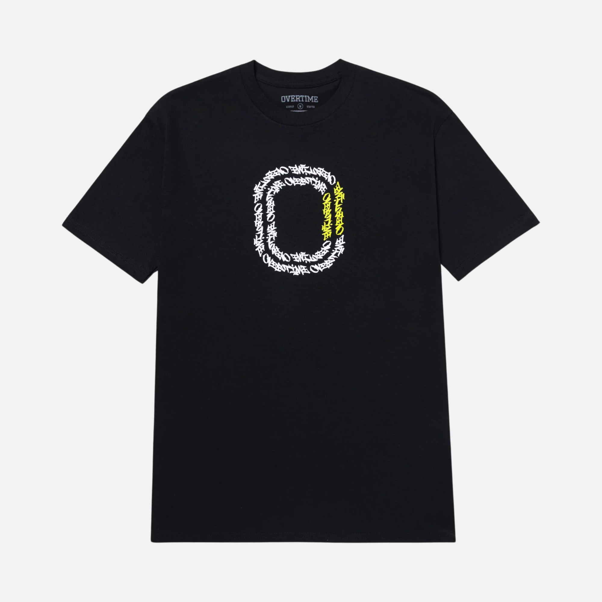 Overtime Black Vintage Script T-Shirt