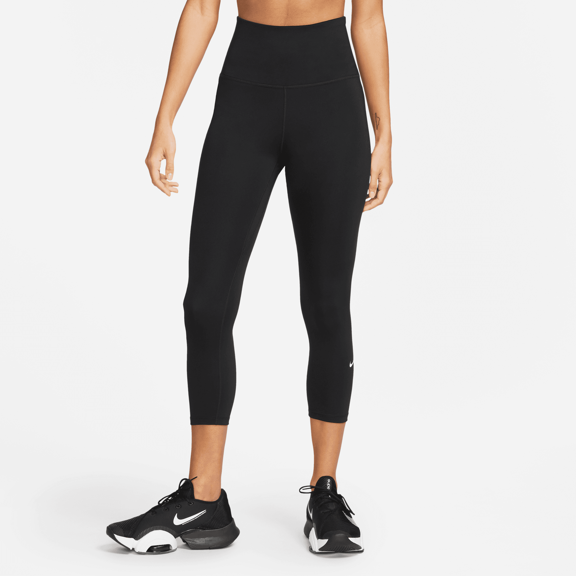 Nike One Women s Black High Rise Leggings Puffer Reds