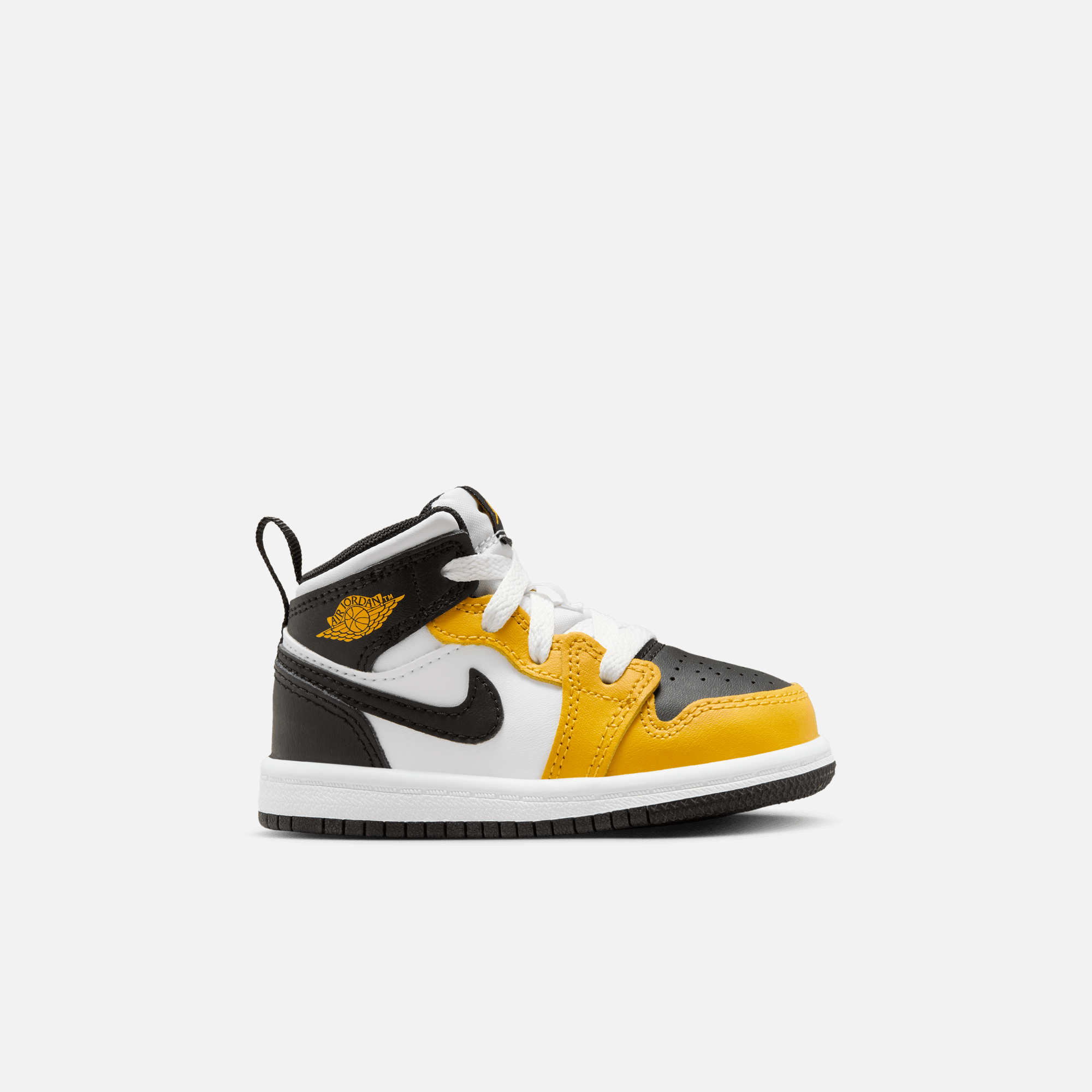 Air jordan 1 mid yellow and black sales