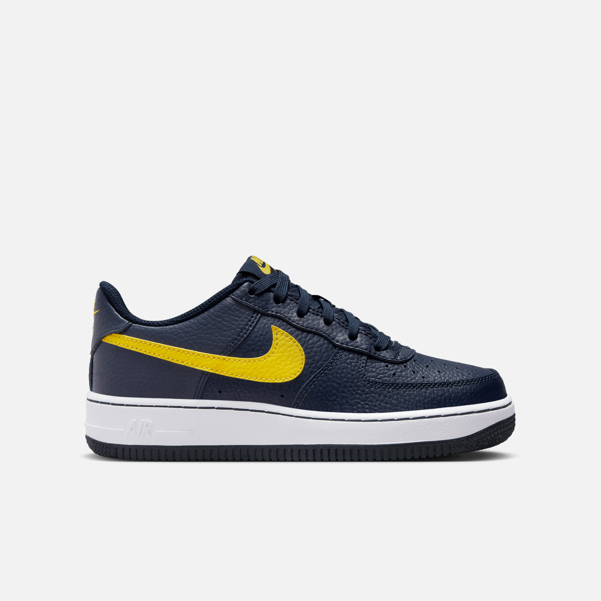 Yellow and navy blue air force ones sales