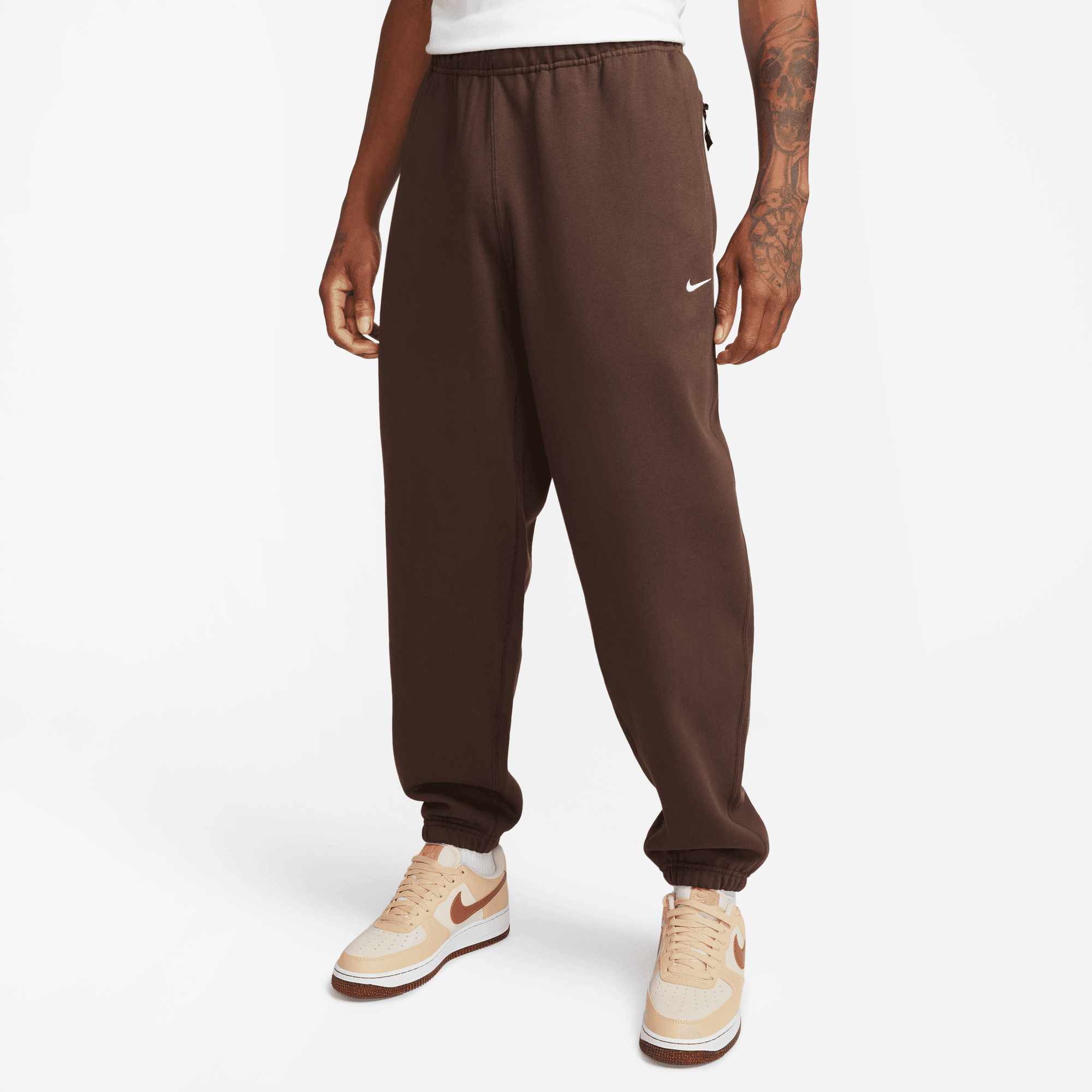 Nike Solo Swoosh Fleece Brown Pants – Puffer Reds