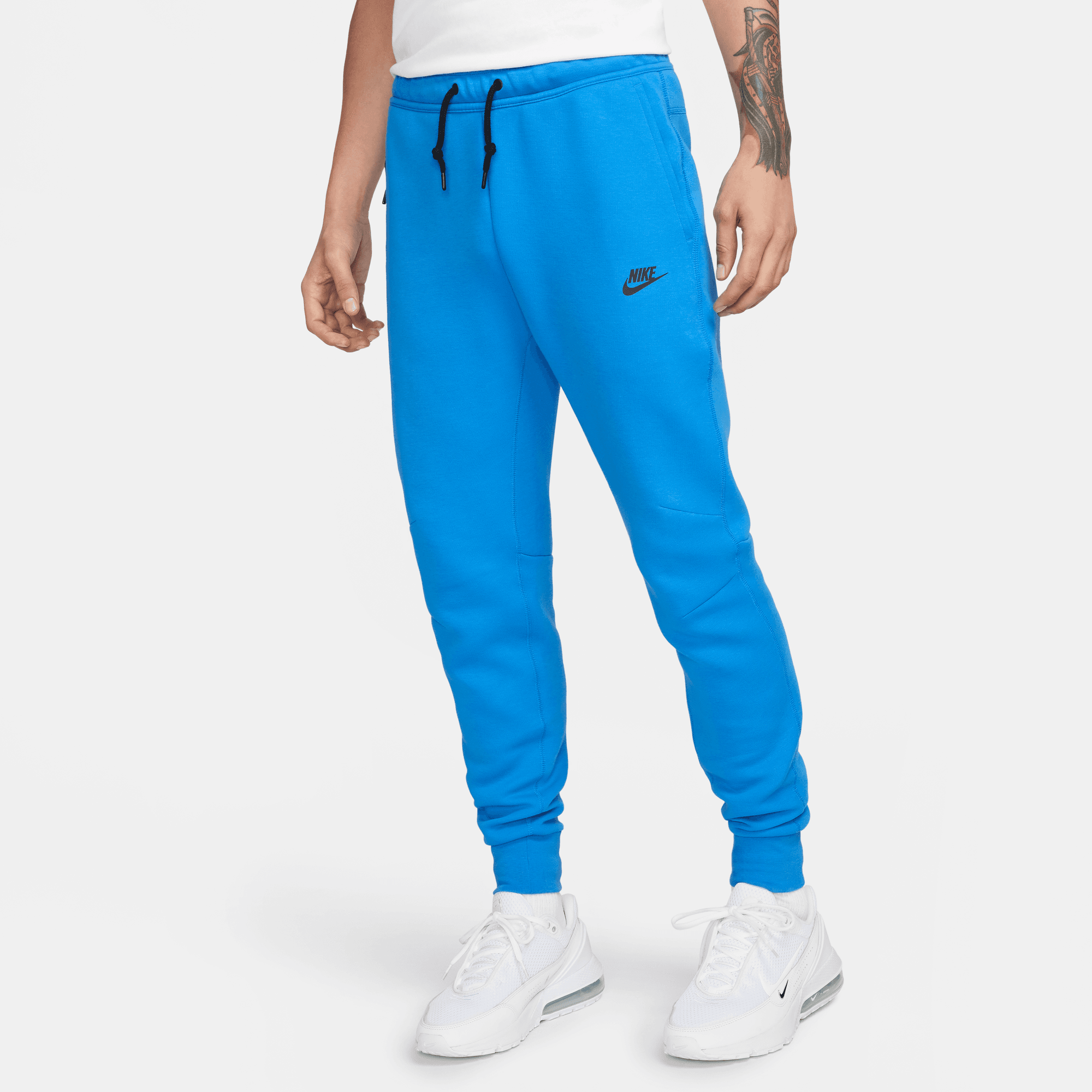 Nike Sportswear Tech Fleece Men's Light Photo Blue Joggers – Puffer Reds