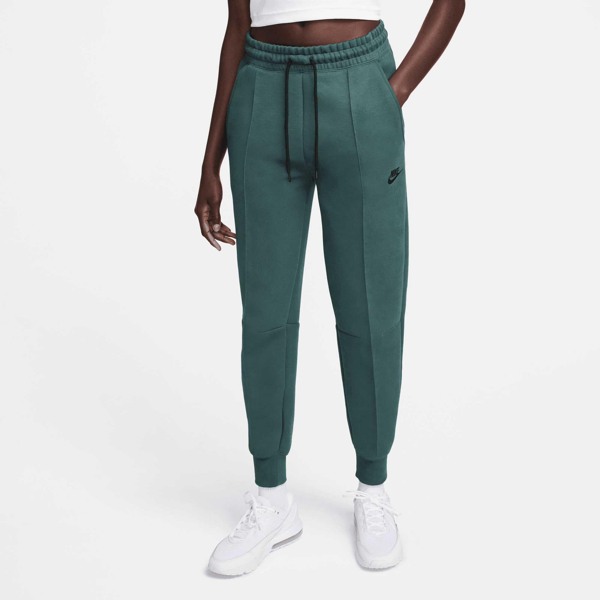 Nike Sportswear Women's Tech Fleece Luminous Green Mid-Rise Joggers –  Puffer Reds
