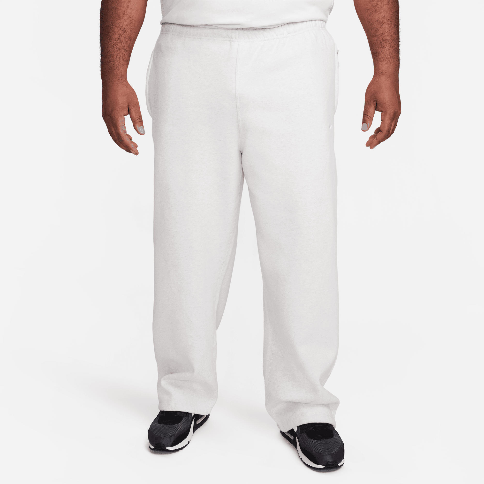 Nike Solo Swoosh White Open-Hem Fleece Pants – Puffer Reds Nike Solo Swoosh White Open-Hem Fleece Pants – Puffer Reds