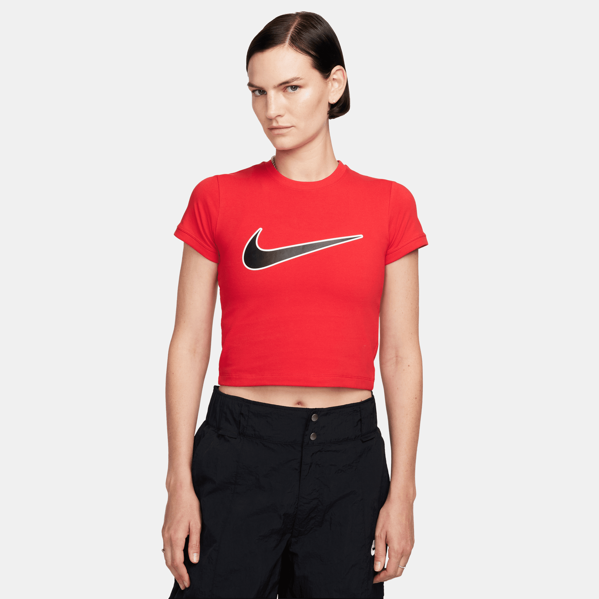 Red nike crop sales
