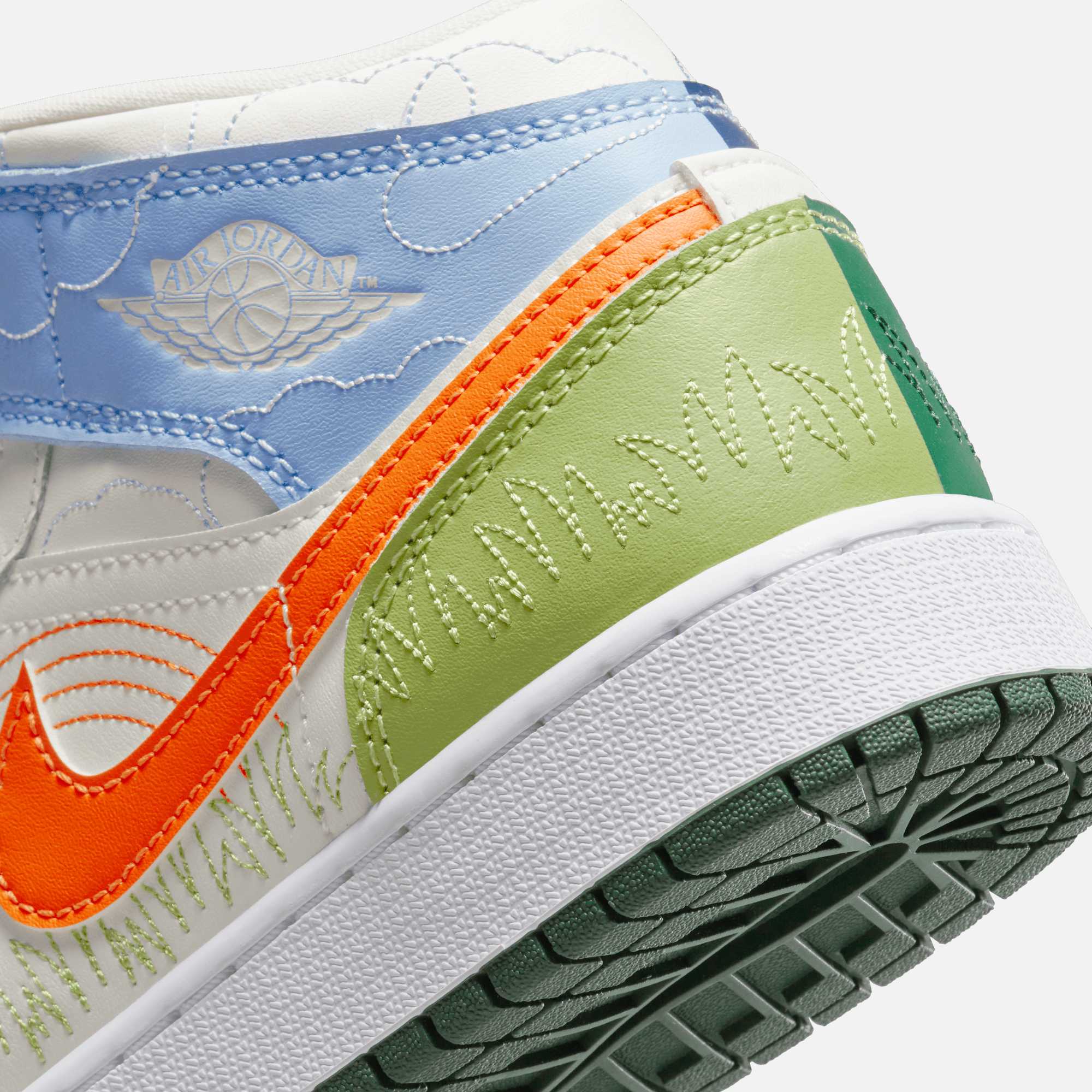 Air Jordan 1 Mid SE (GS) Stitch Air Jordan