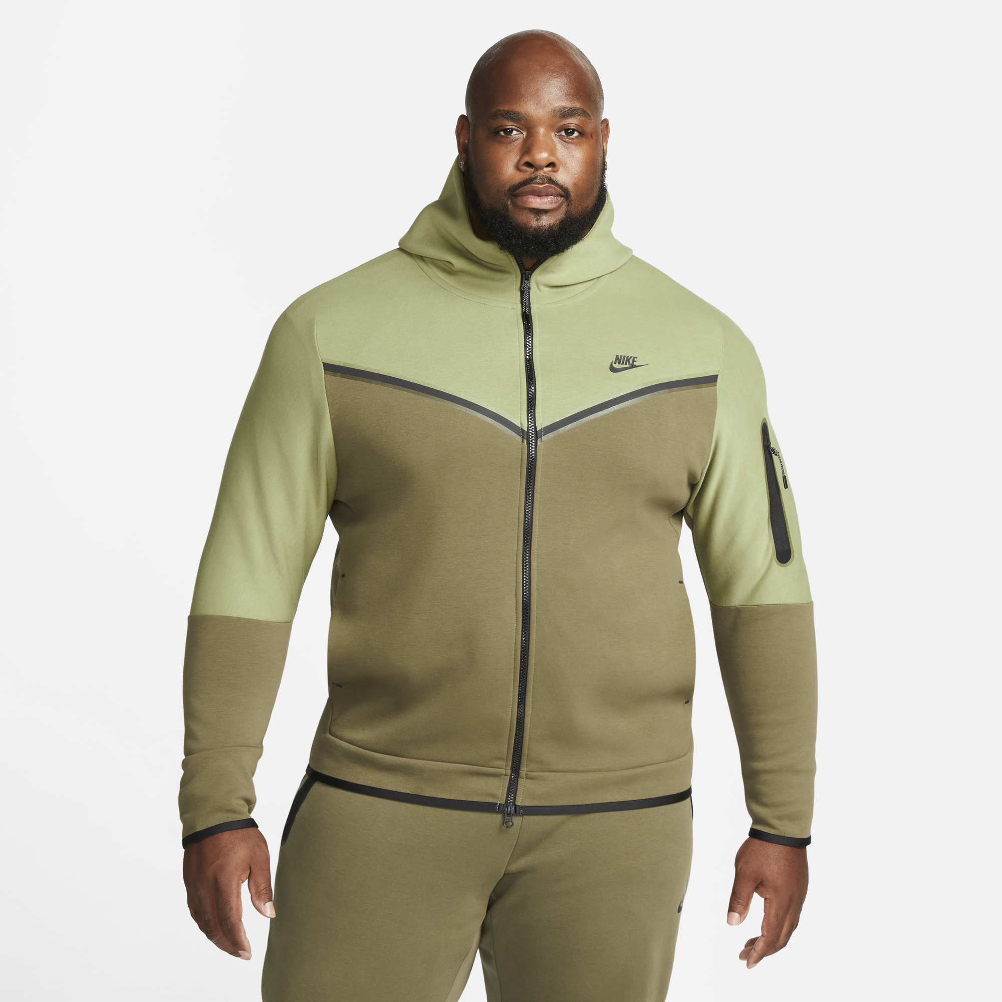 Nike Sportswear Tech Fleece Alligator Green Full-Zip Hoodie