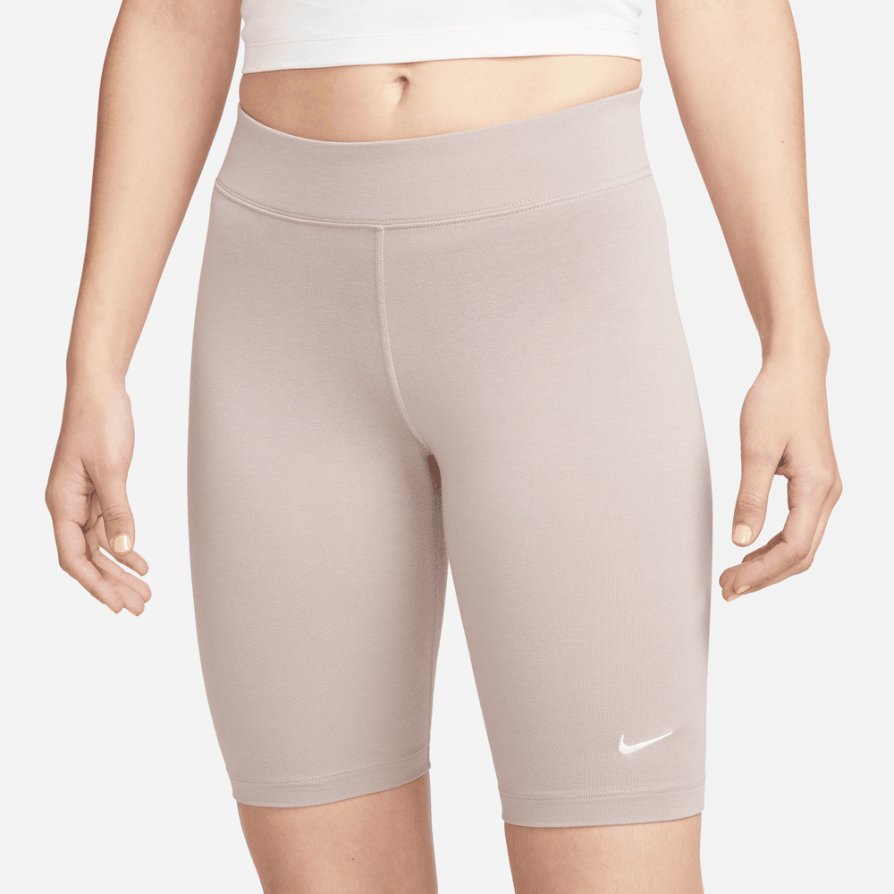 Nike Women's Sportswear Essential Brown Mid-Rise Biker Shorts – Puffer Reds