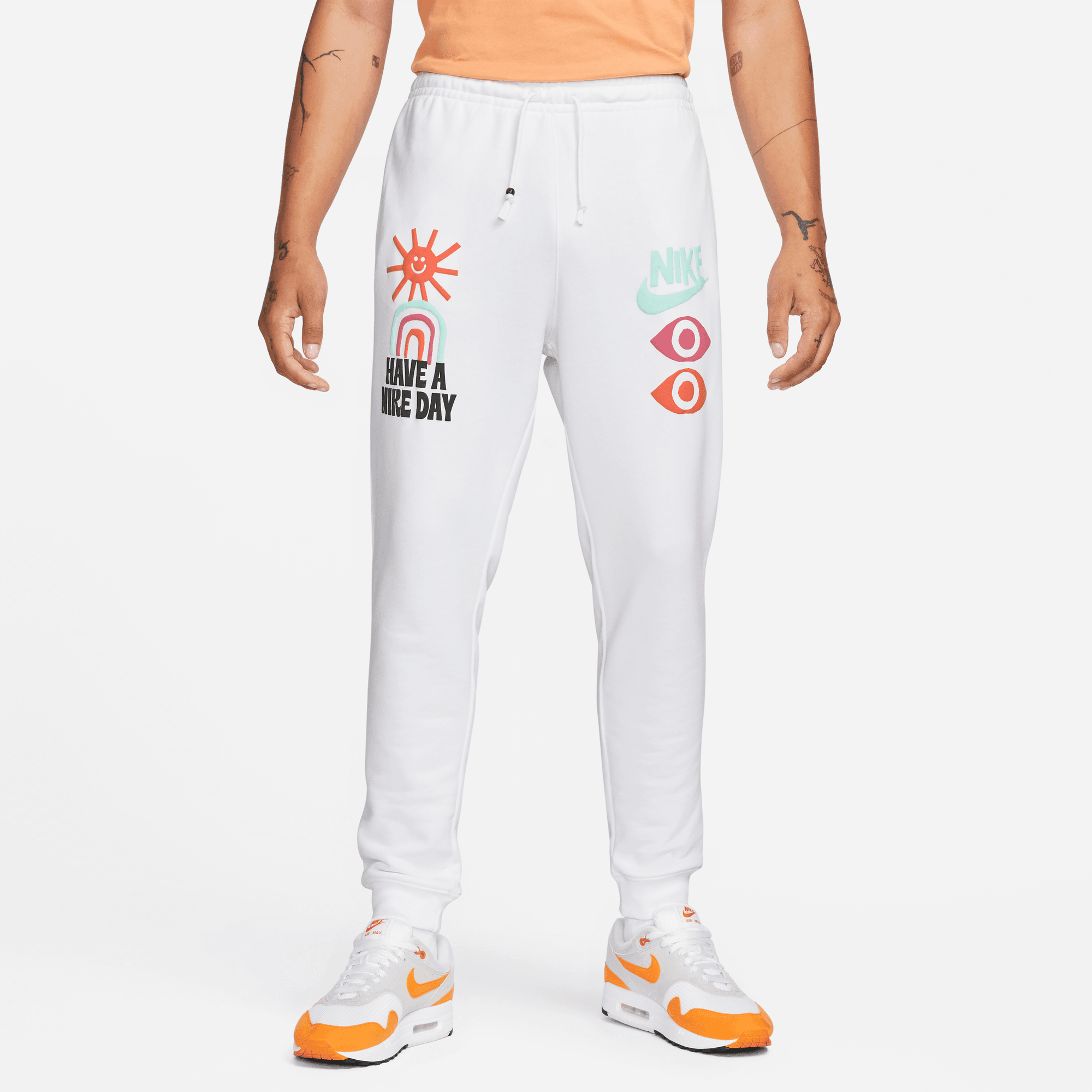 Nike Sportswear Have A Nike Day White French Terry Pants