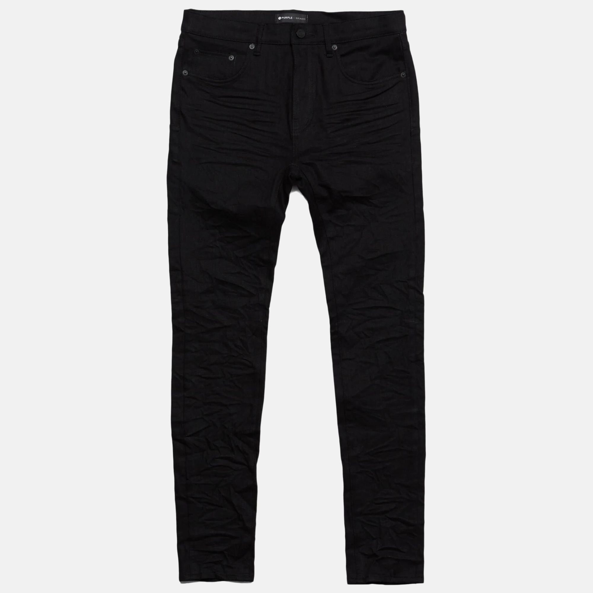 Purple Brand Black Raw Skinny Jeans