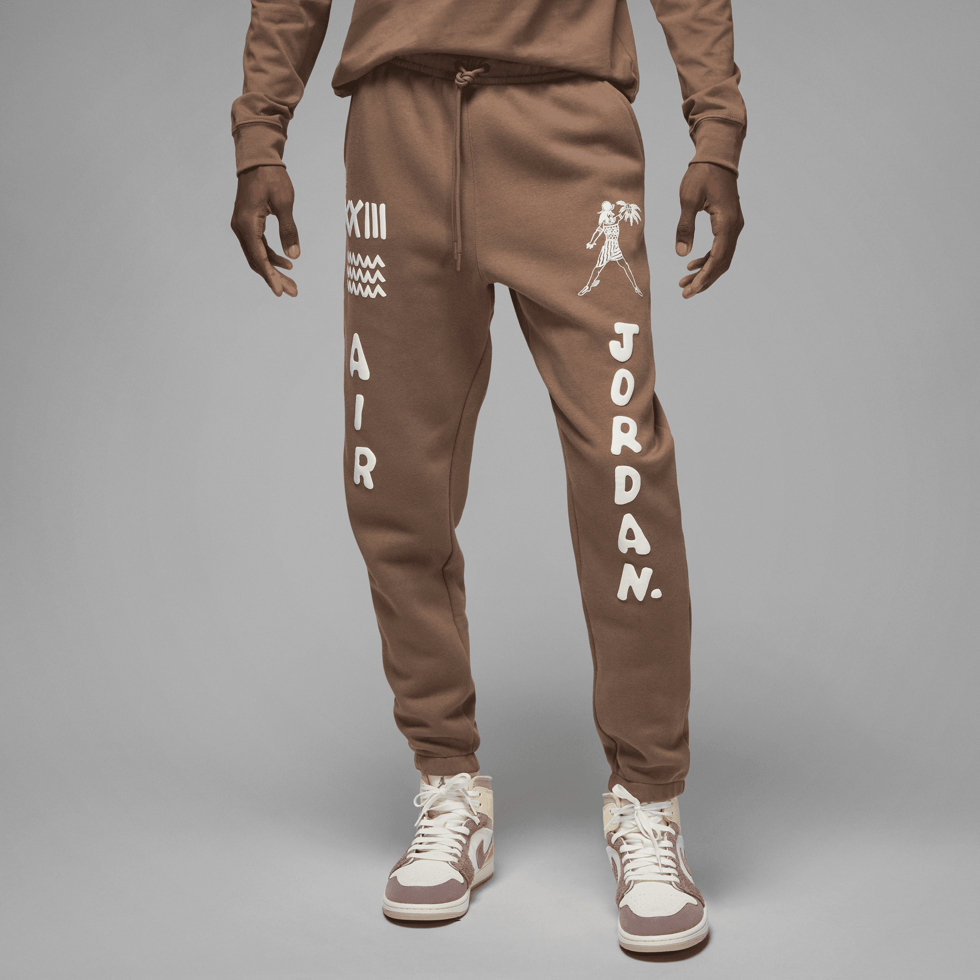 Jordan Artist Series by Umar Rashid Brown Fleece Pants