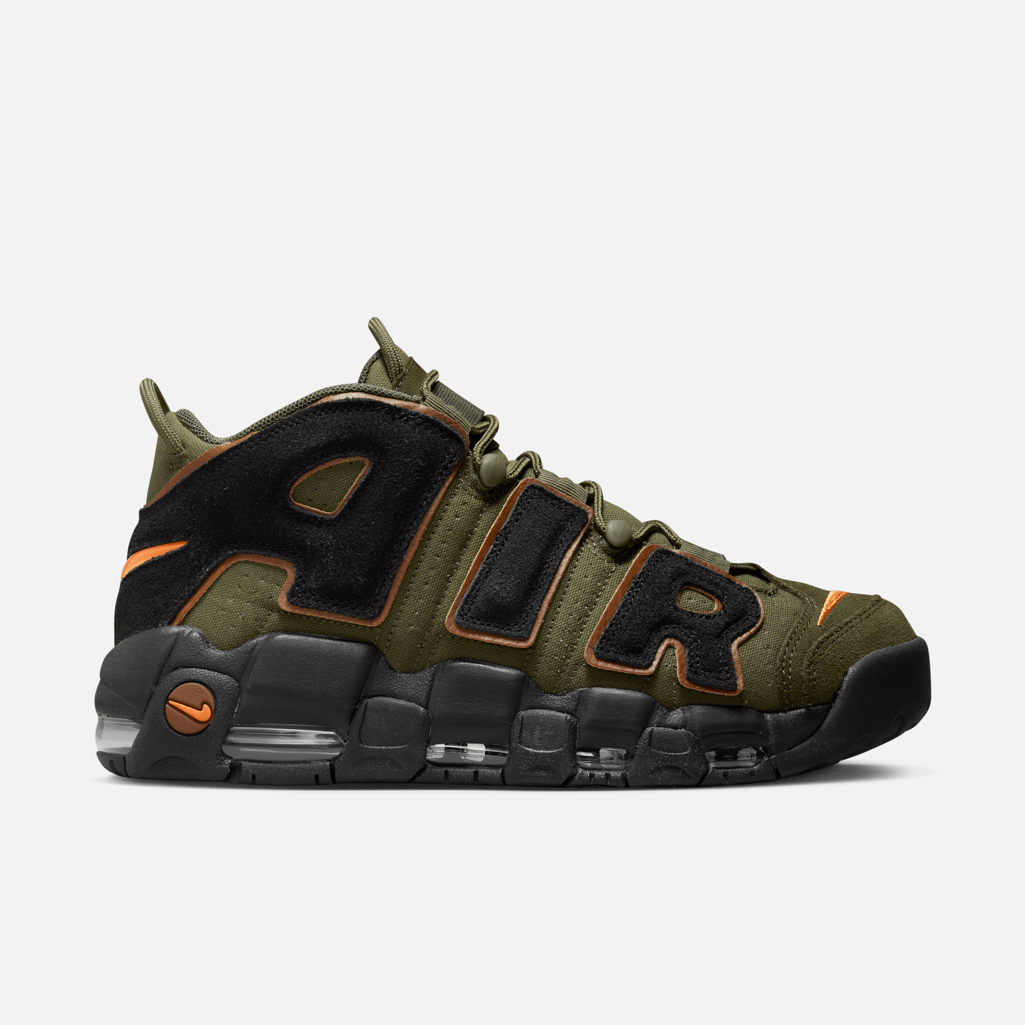 Nike Air More Uptempo 96 Cargo Khaki Puffer Reds