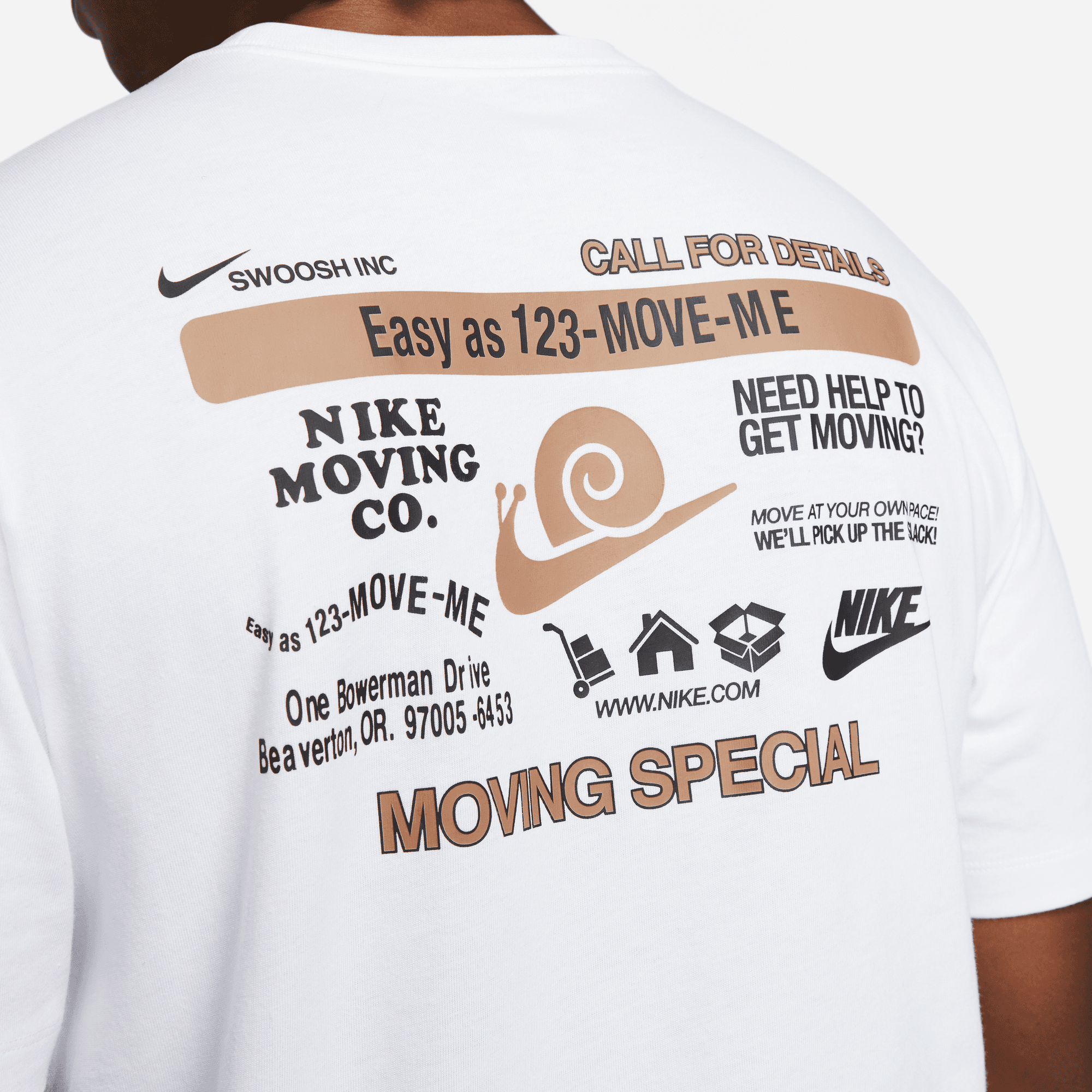 Nike Men's Sportswear Moving Company T-Shirt White
