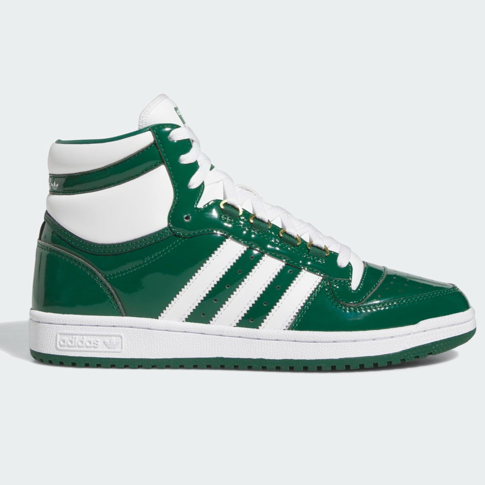 Adidas Top Ten Patent Leather Green White Adidas