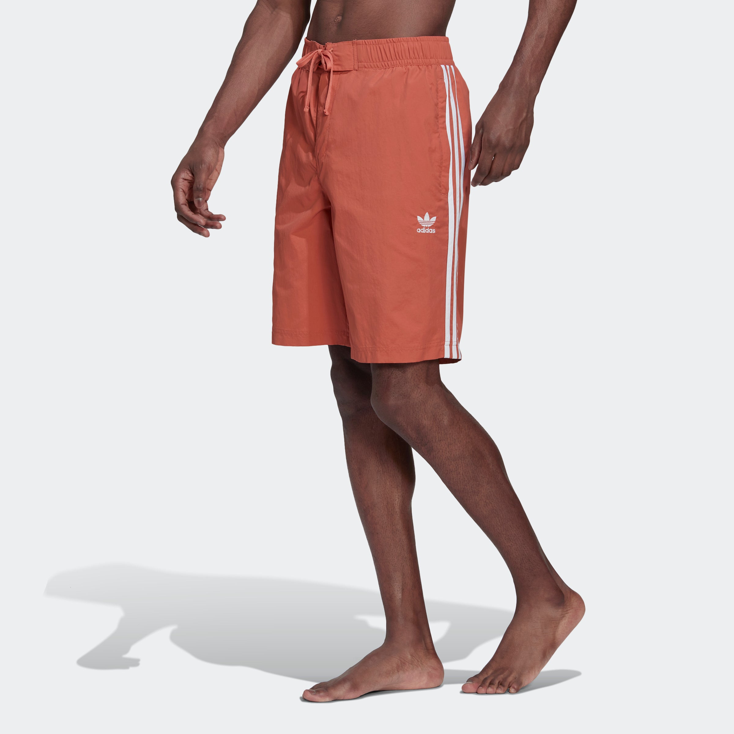 Adidas Adicolor 3-Stripes Brown Board Shorts – Puffer Reds