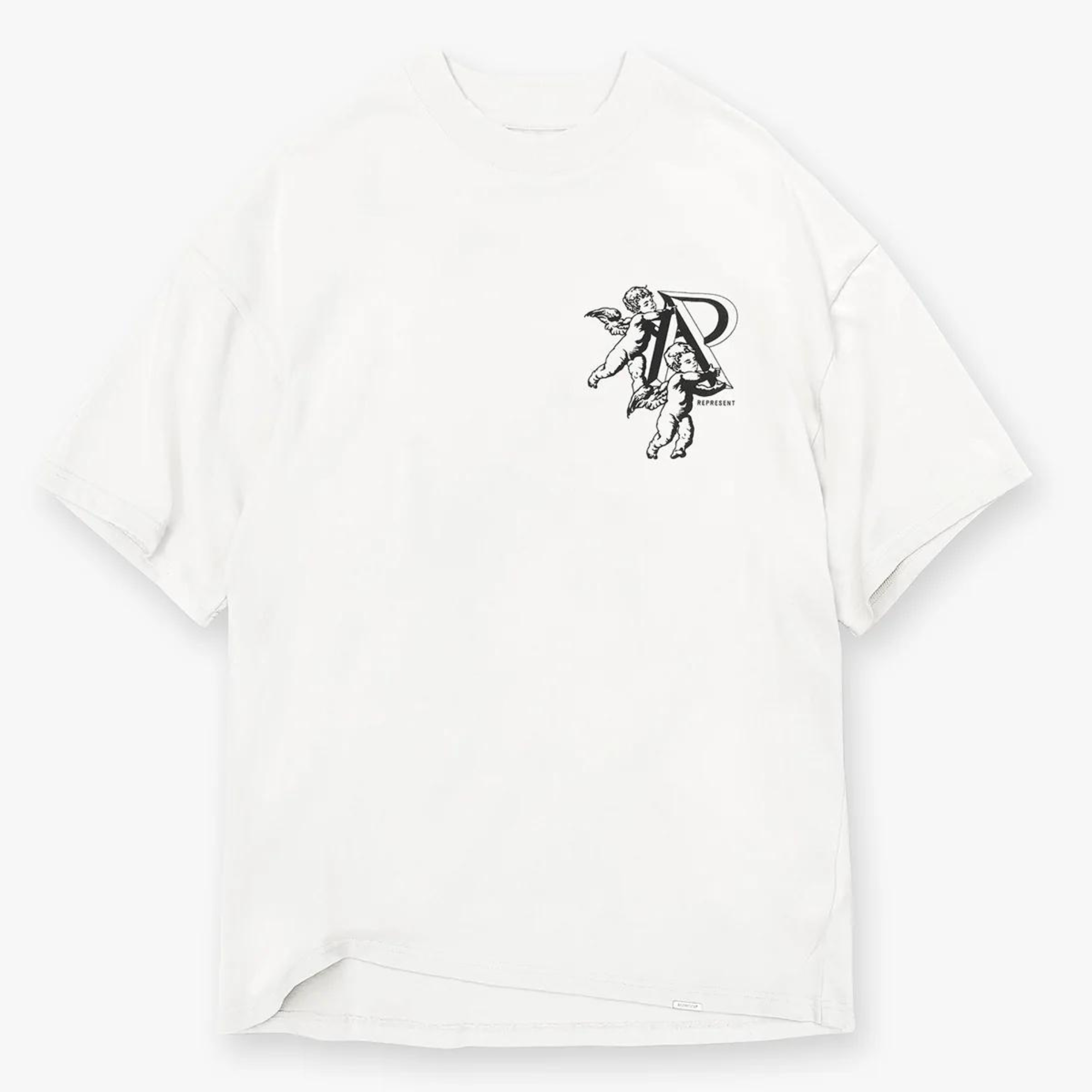 Represent Flat White Cherub Initial T-Shirt