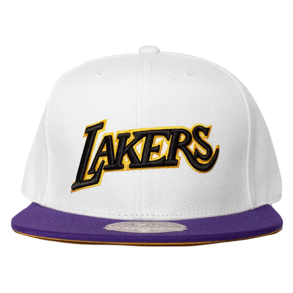 Mitchell & Ness NBA Reload 2.0 Fitted Cap Lakers White - Puffer Reds