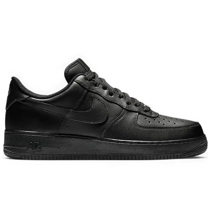 Nike Air Force 1 Low '07 'Triple Black' - Puffer Reds