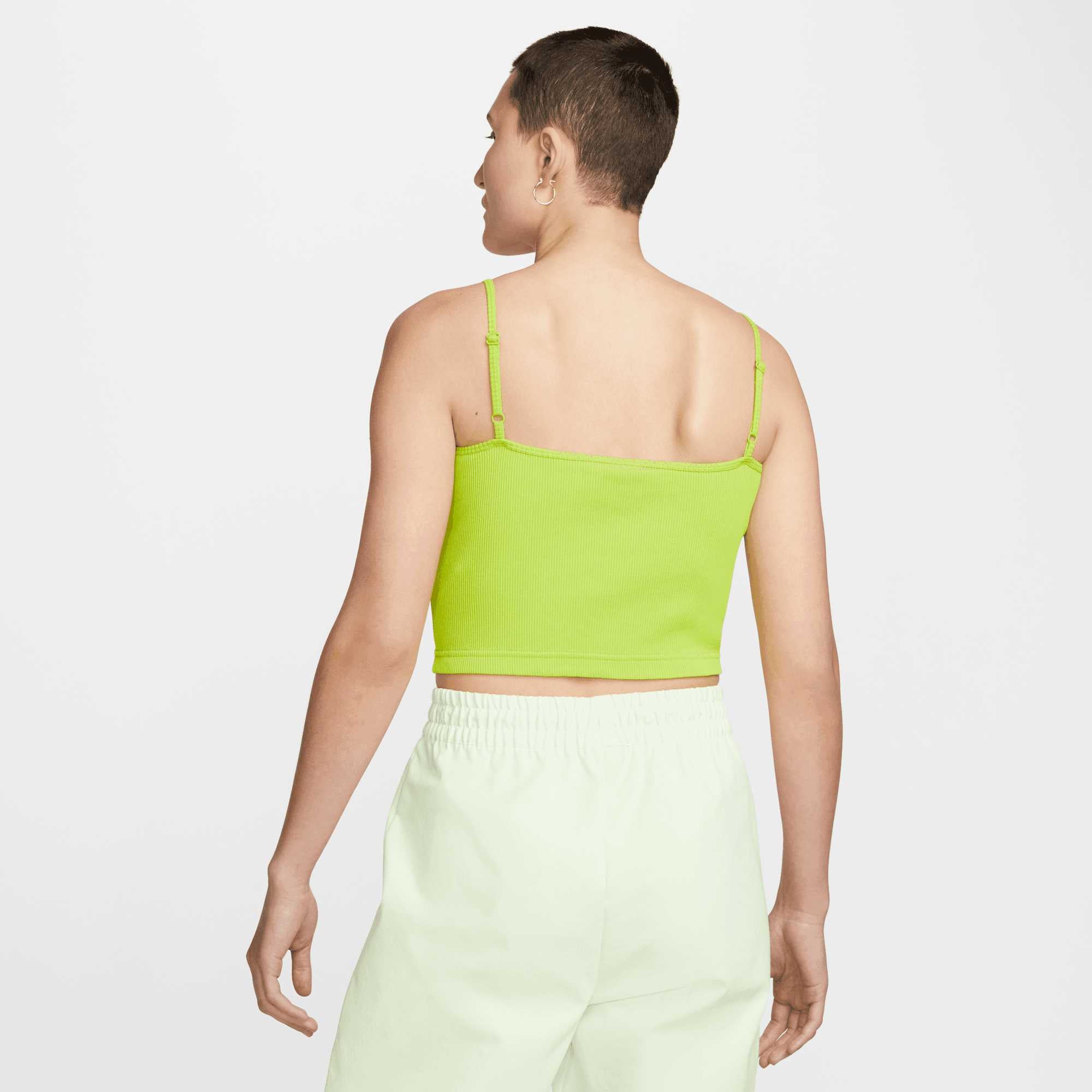 Nike Sportswear Essential Atomic Green Ribbed Crop Top Nike