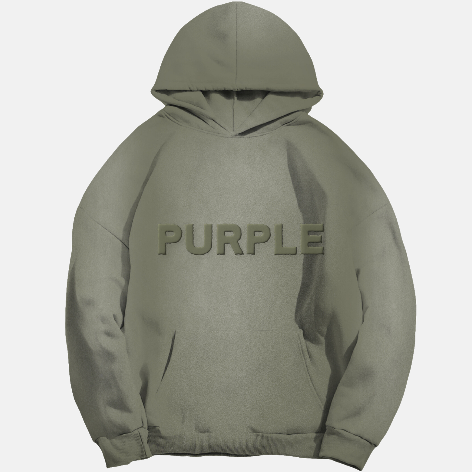 Purple Brand Winter Moss Cutout Wordmark Hoodie