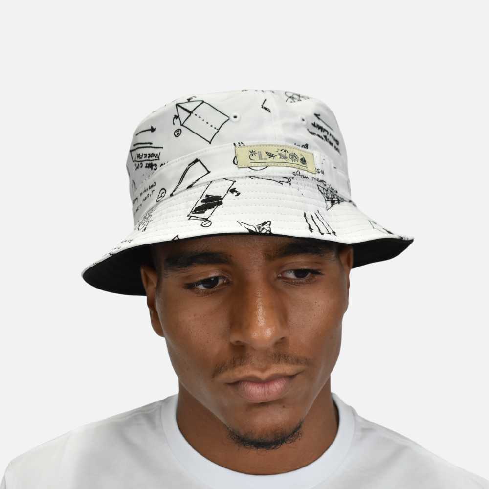 Paper Planes Reversible Bucket Hat Black Sketch Paper Planes