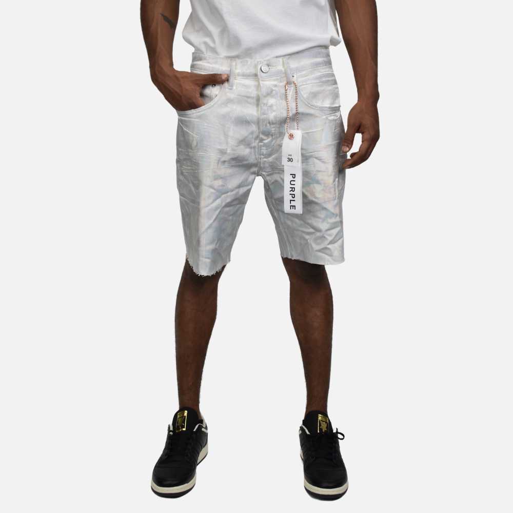 Purple Brand Iridescent Pearl Jean Worn White Purple Brand