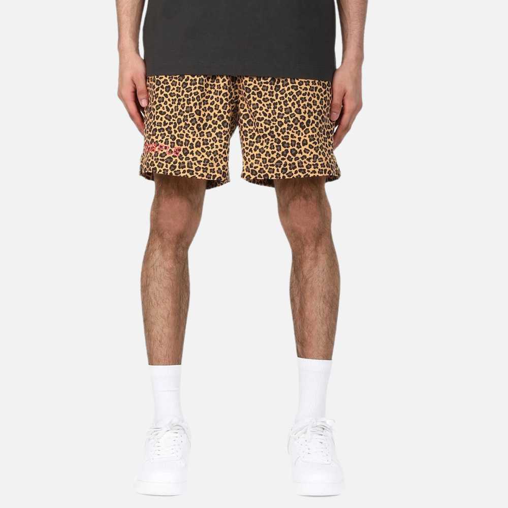 Purple Brand Leopard Printed All Round Short Brown Purple Brand